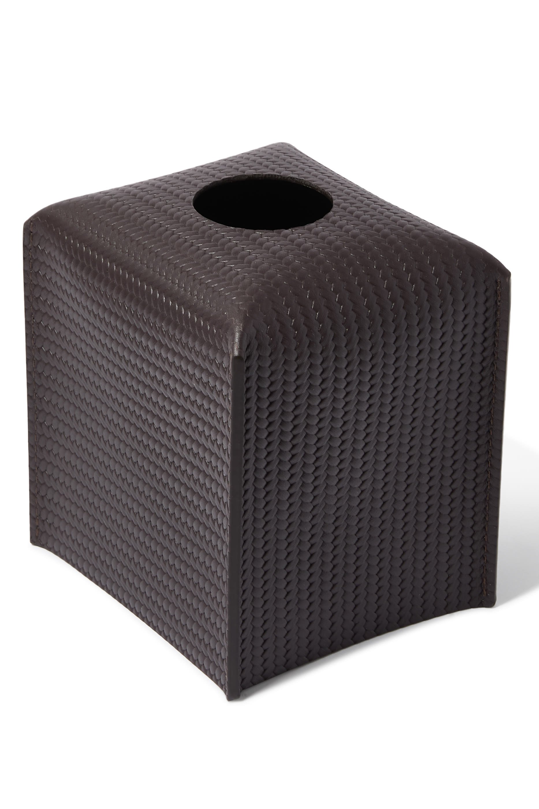 علبة مناديل بتصميم مربع مجدول