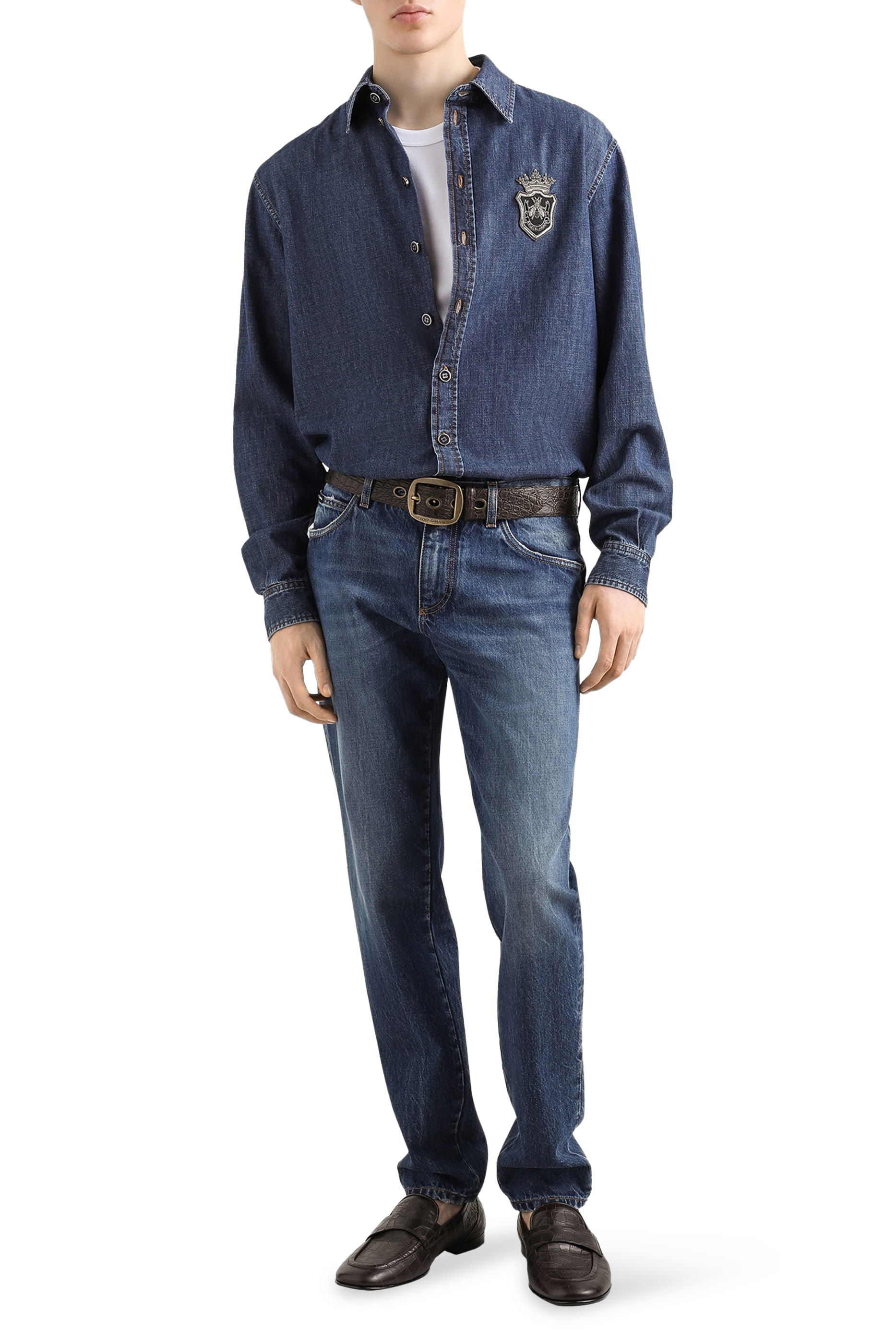 بنطال جينز بقصة فضفاضة دنيم مطاطي