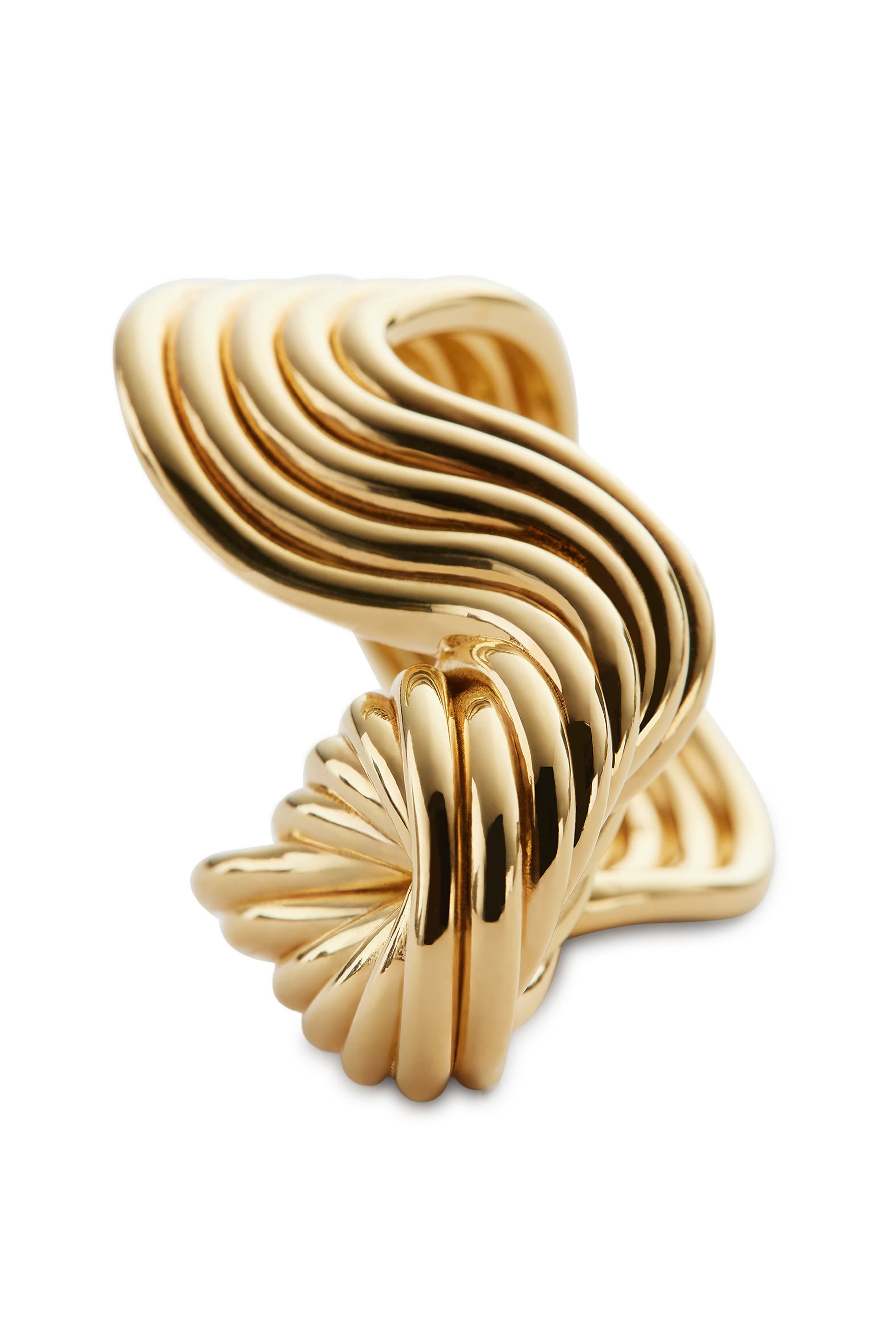 خاتم سلايس، فضة استرلينية مطلية بذهب عيار 18