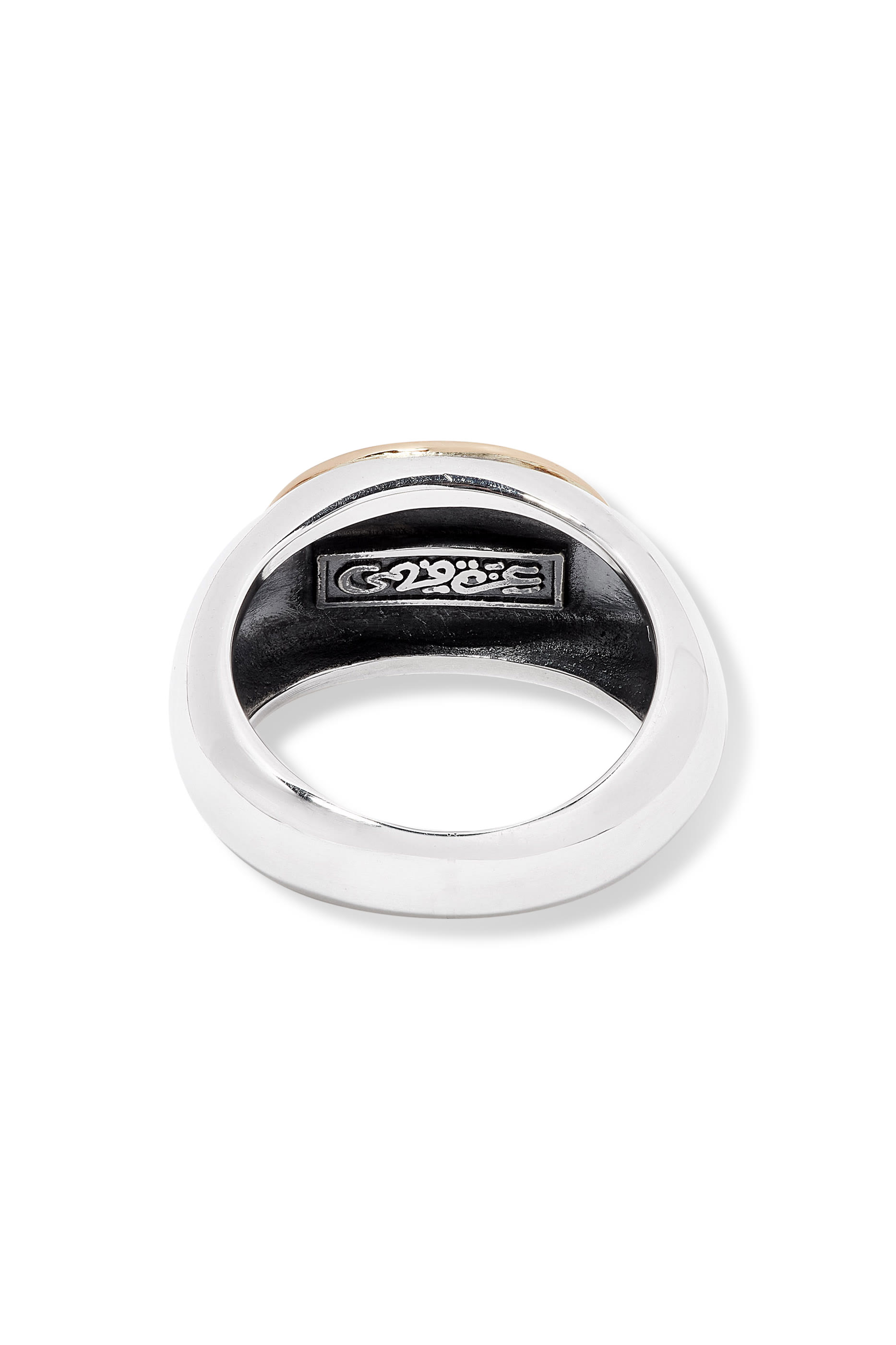 Eternity Chevalier Ring, Silver, 18k Gold & Diamonds