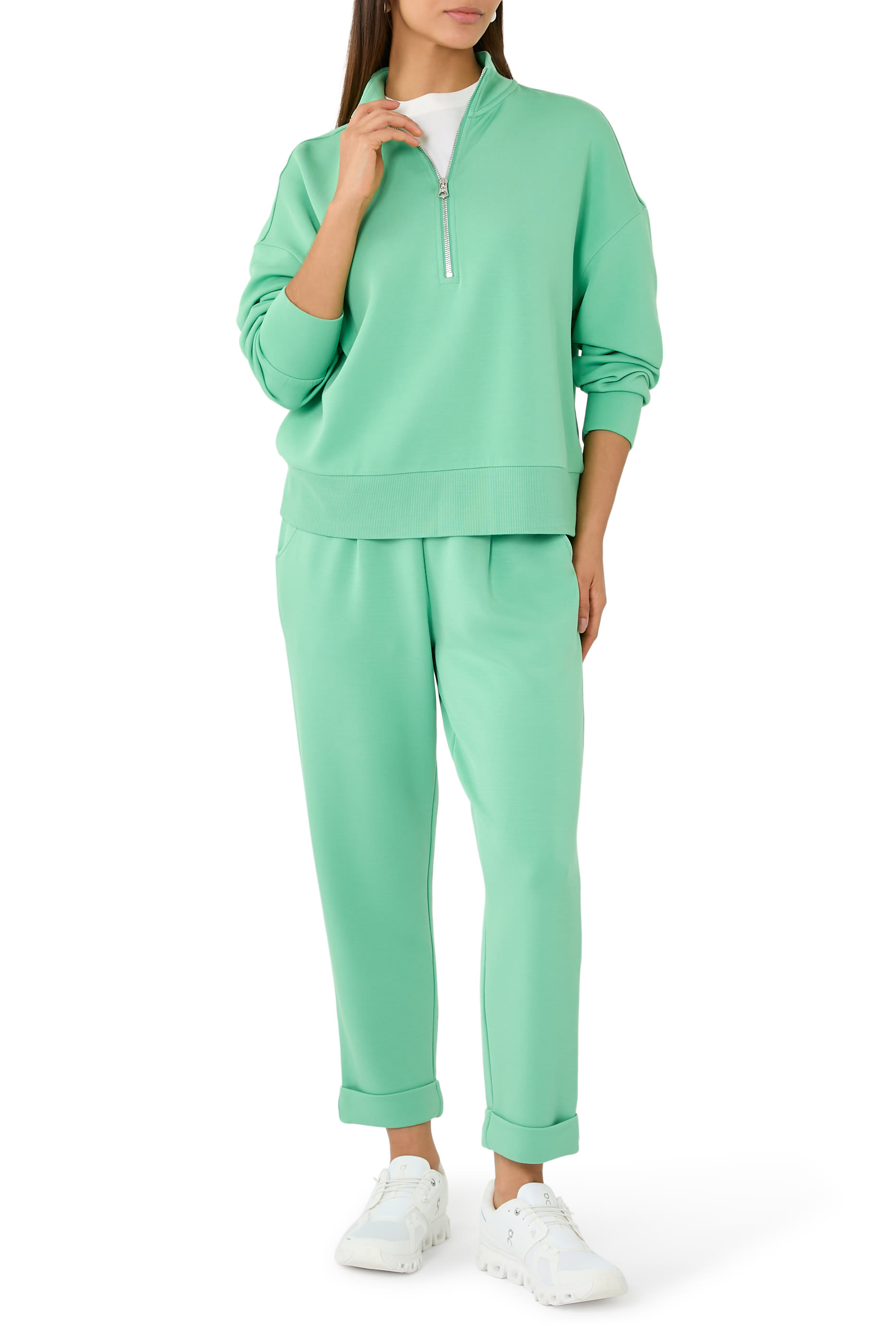 بنطال بأسوار كاحل مطوية 28.5 بوصة