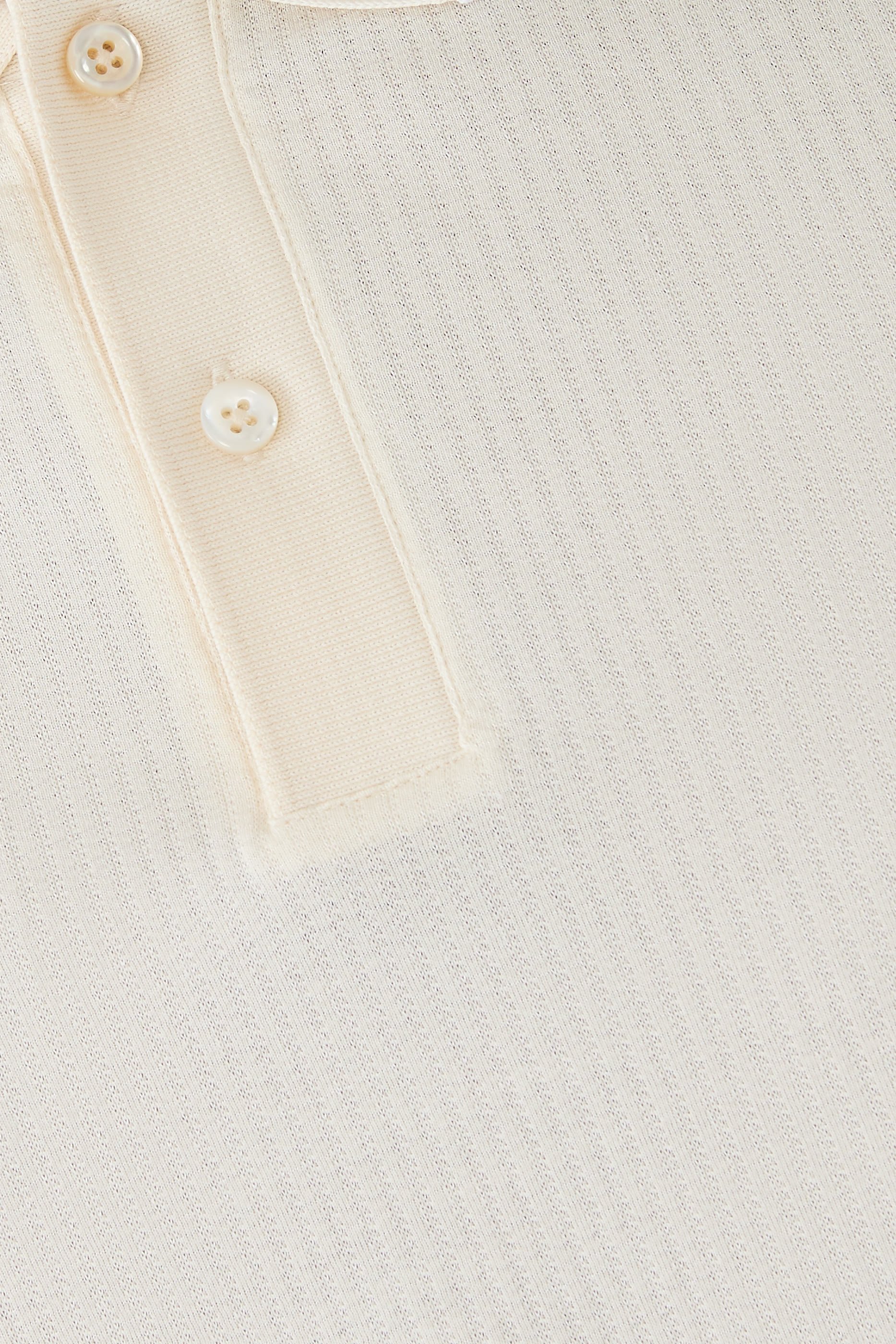 قميص بولو قطن وحرير