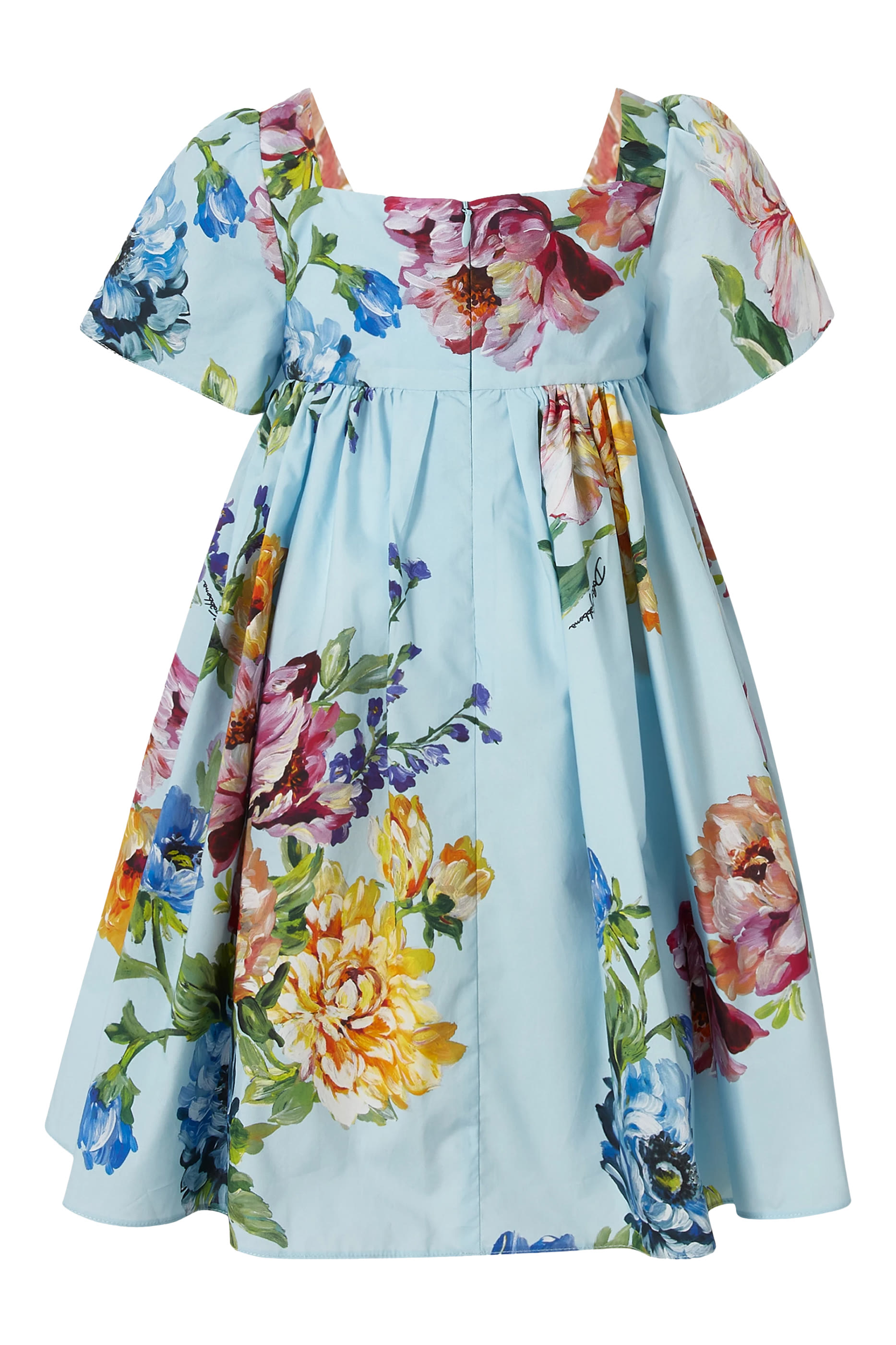 فستان بنقشة زهور قطن للأطفال