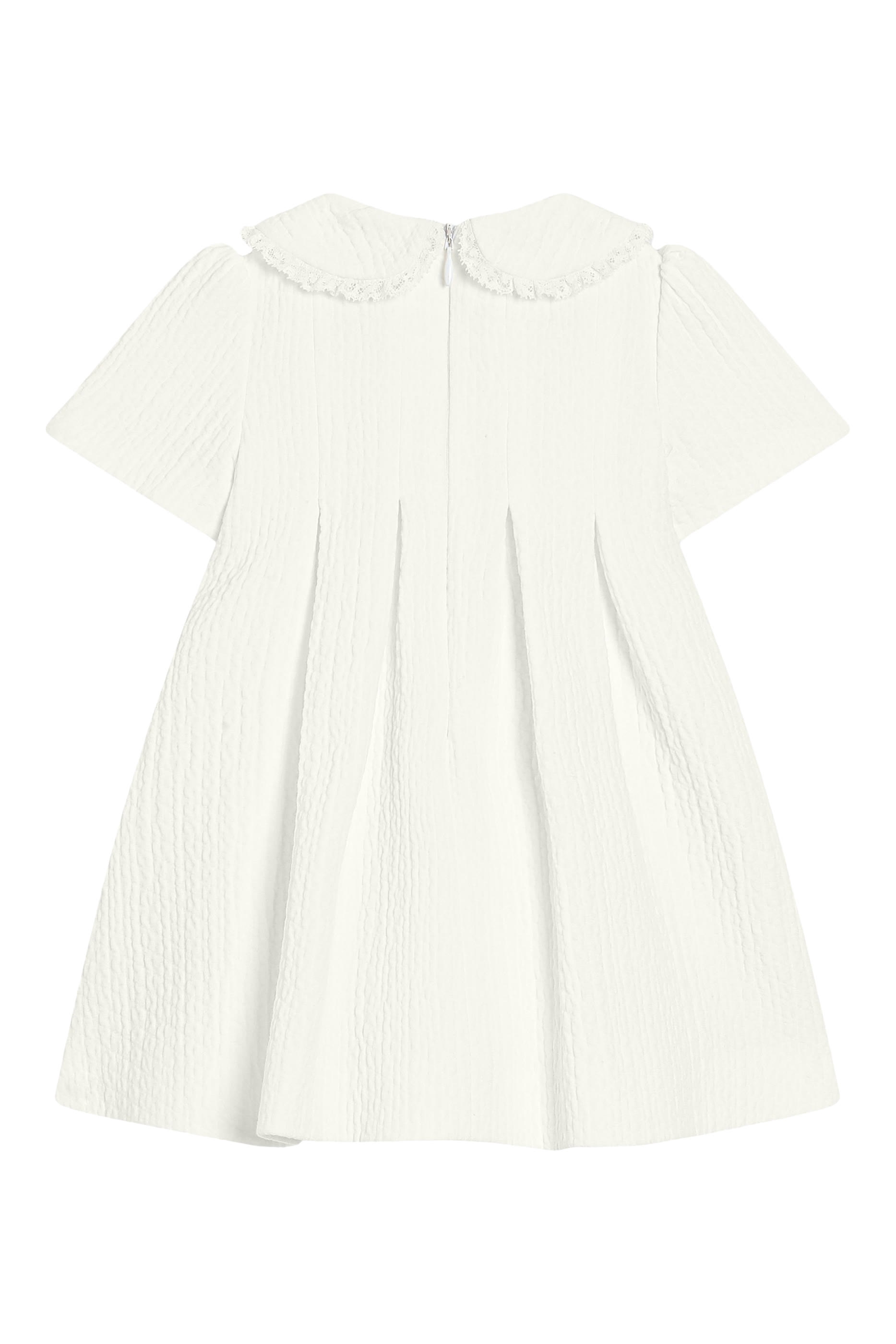 فستان بأكمام قصيرة وشعار الماركة للأطفال