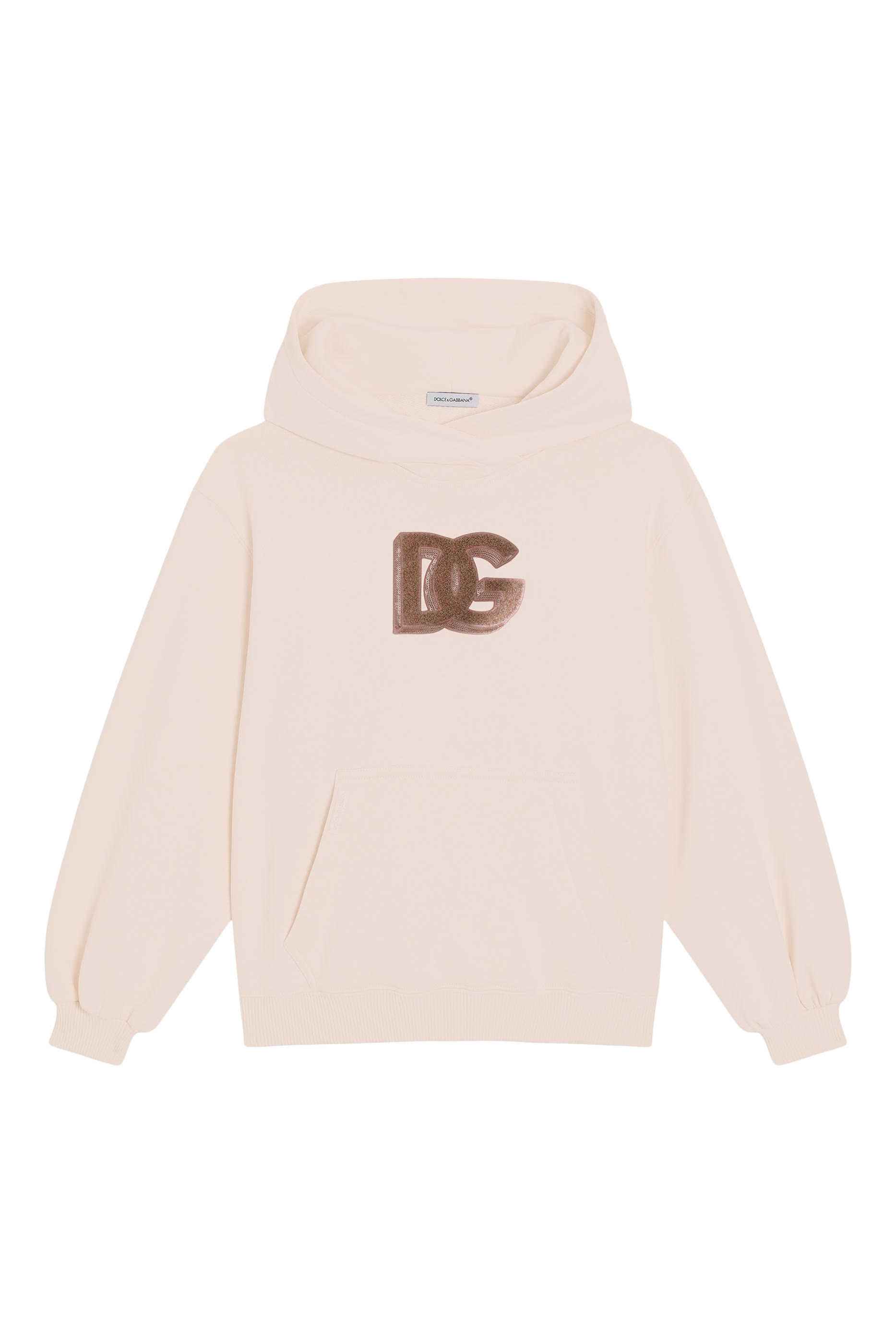 هودي مزين برقعة ترتر بشعار الماركة صوف للأطفال