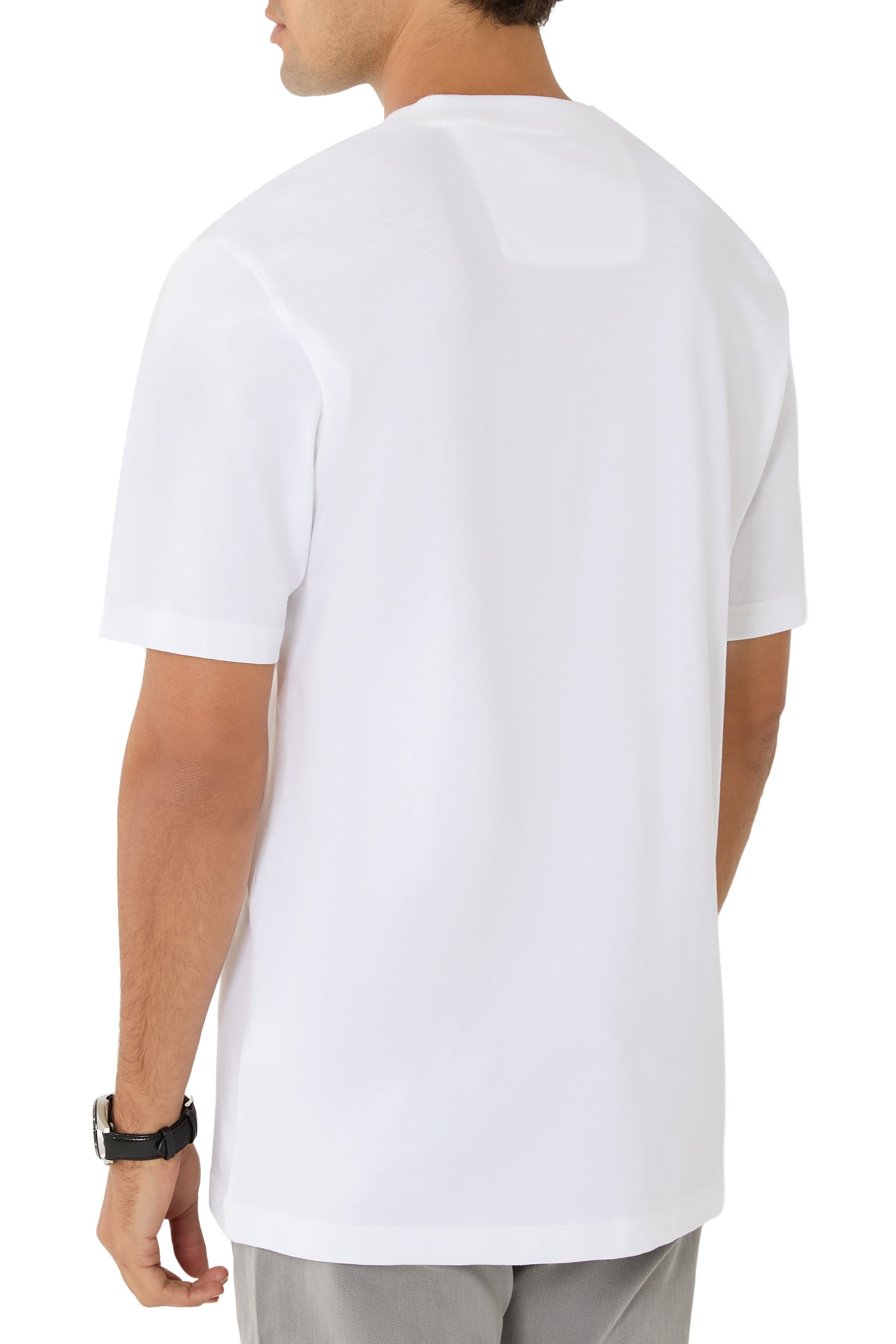 تيشيرت مزين بشعار الماركة قطن