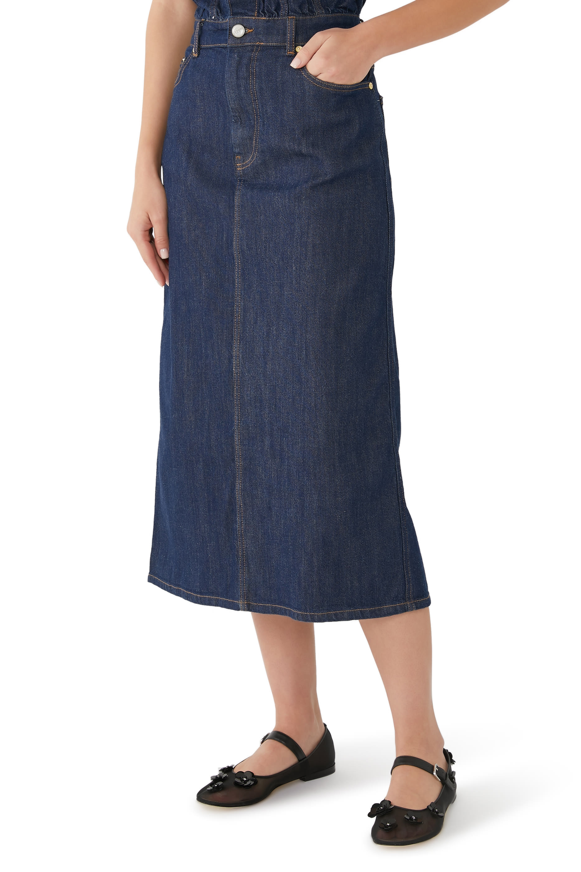 حذاء باليرينا مطرز بزهور بكعب مسطح قماش شبكي