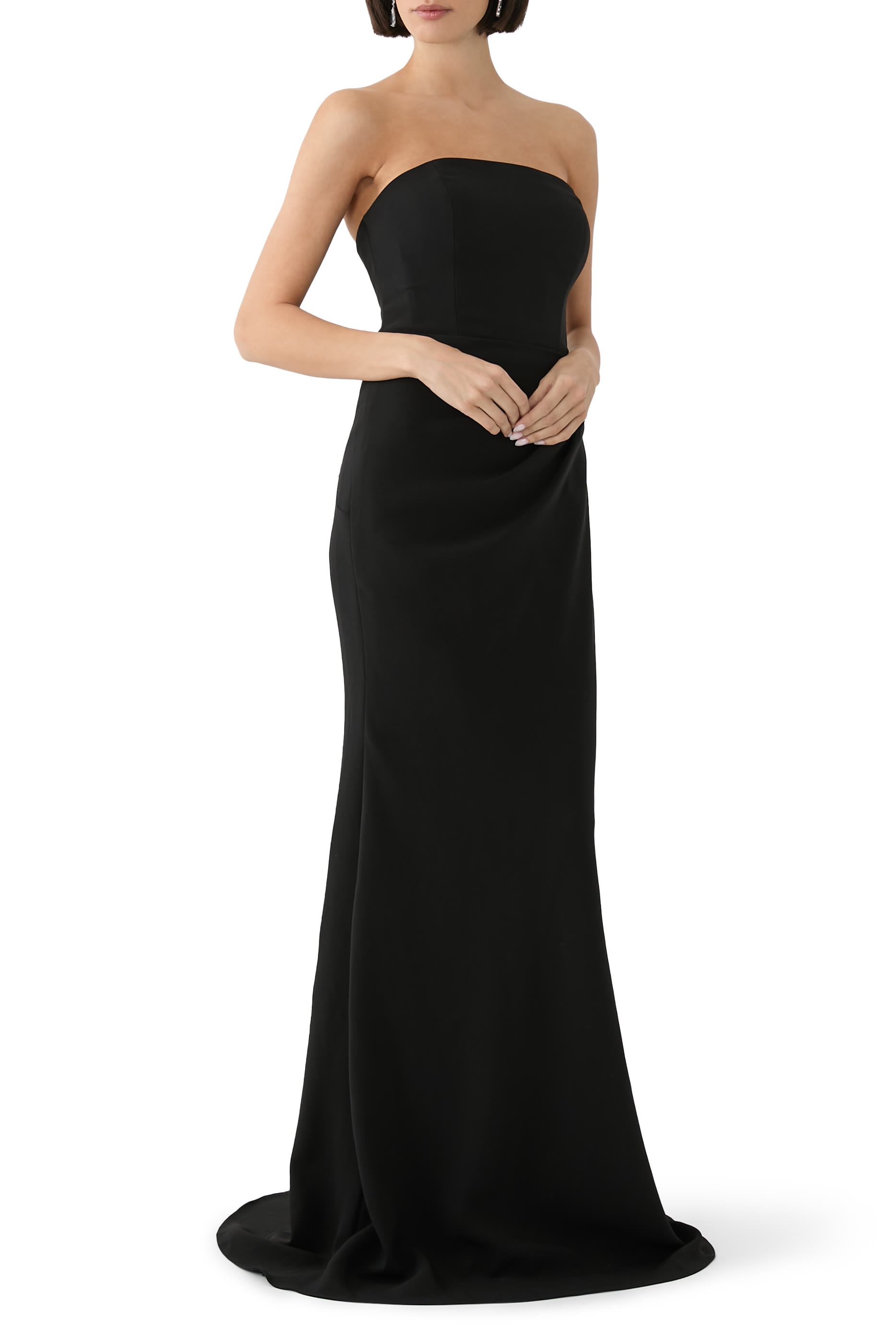 فستان كريب مع بوليرو بخرز