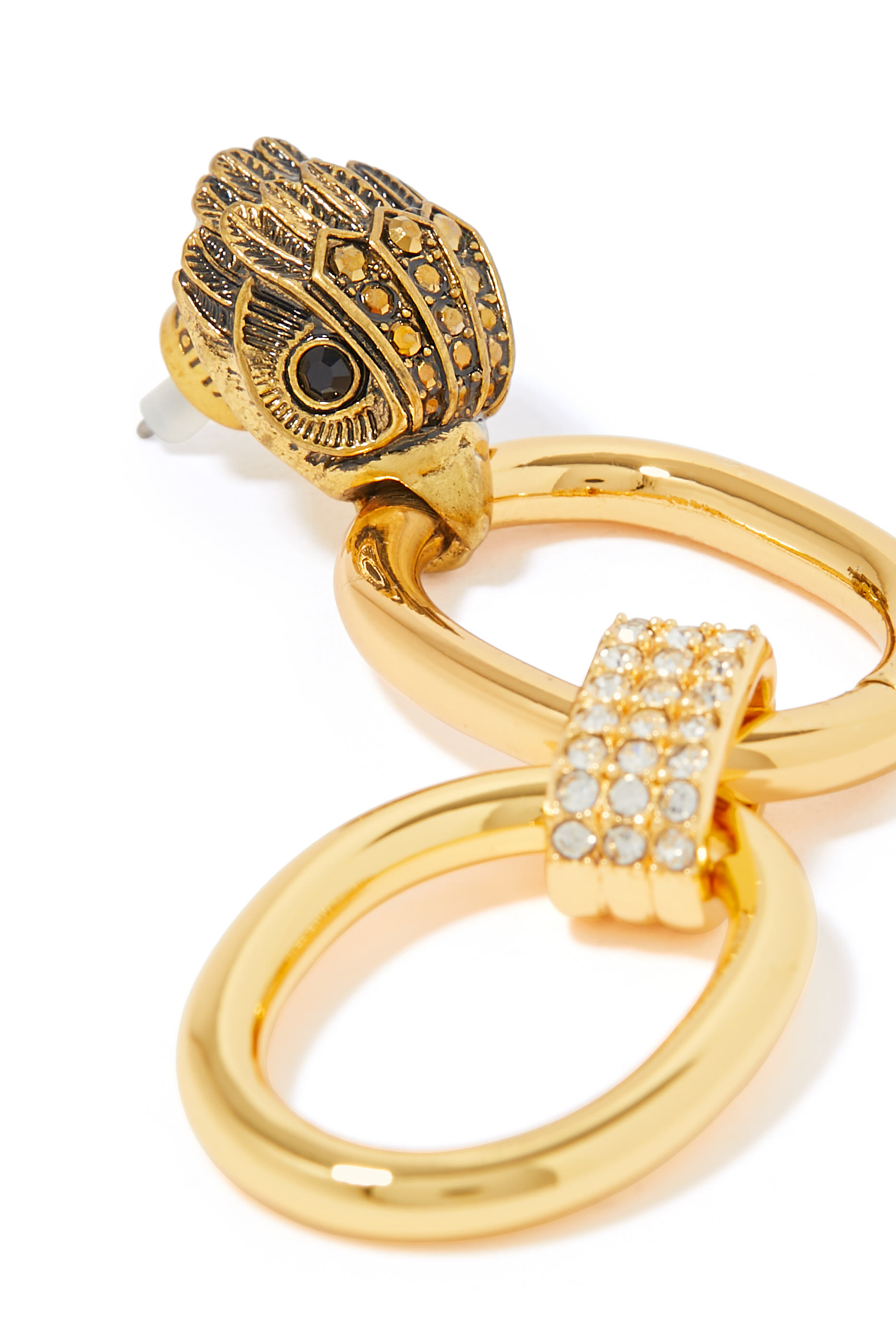 أقراط بحلقات ورأس النسر