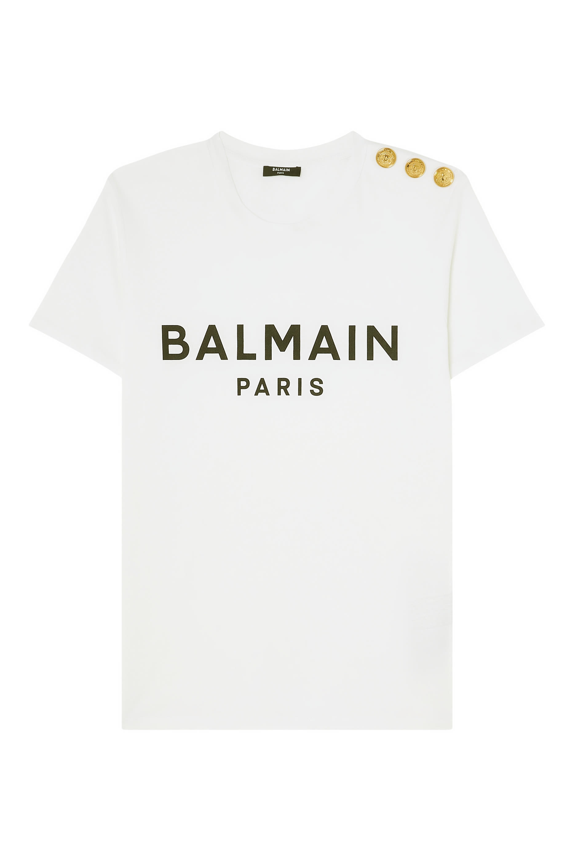 تيشيرت بثلاث أزرار بشعار الماركة