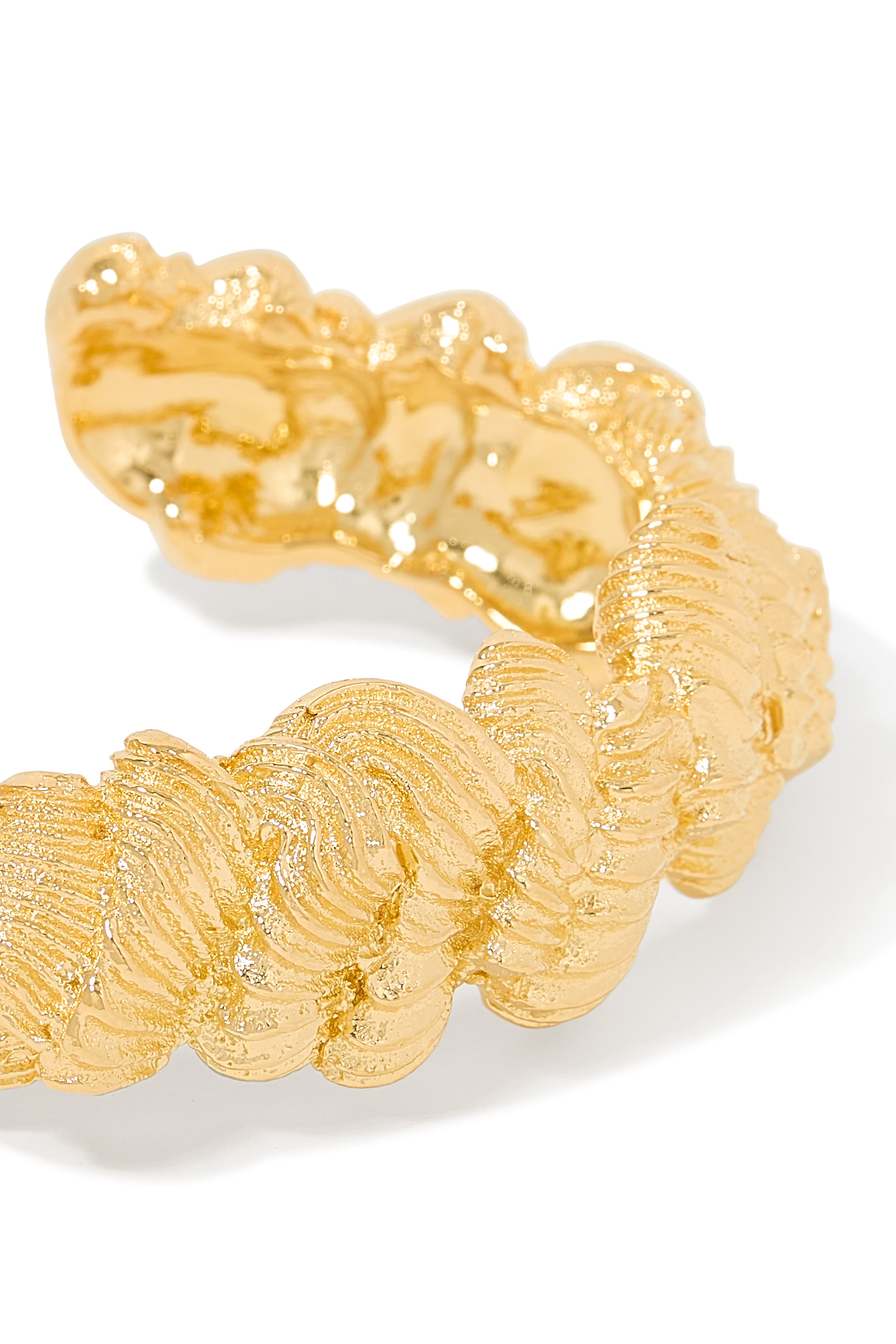 سوار مفتوح، نحاس مطلي بذهب أصفر عيار 18