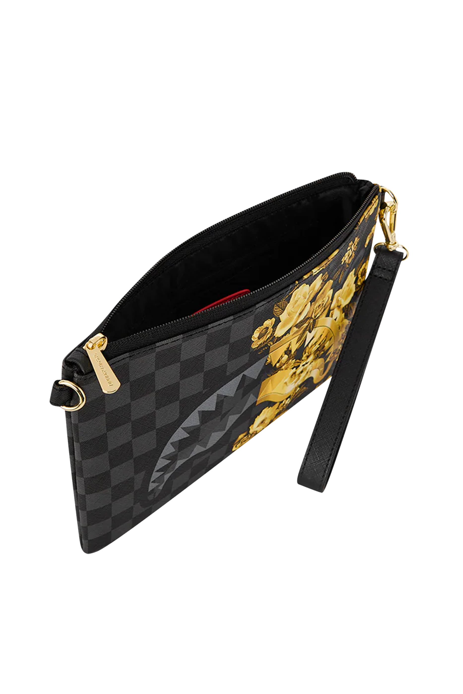 حقيبة كلاتش كروس مزينة بزهور ذهبية للأطفال