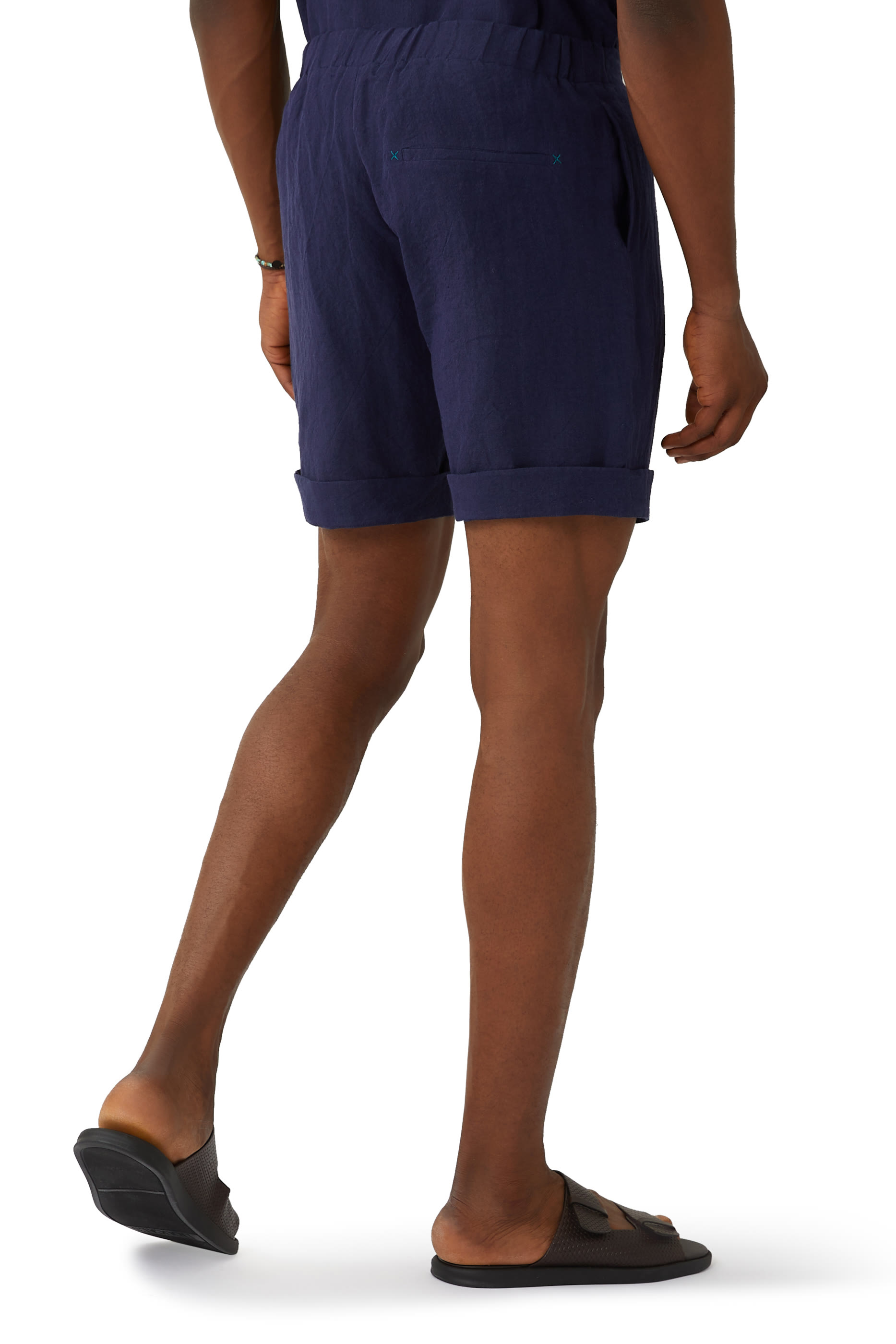 شورت برباط تضييق كتان