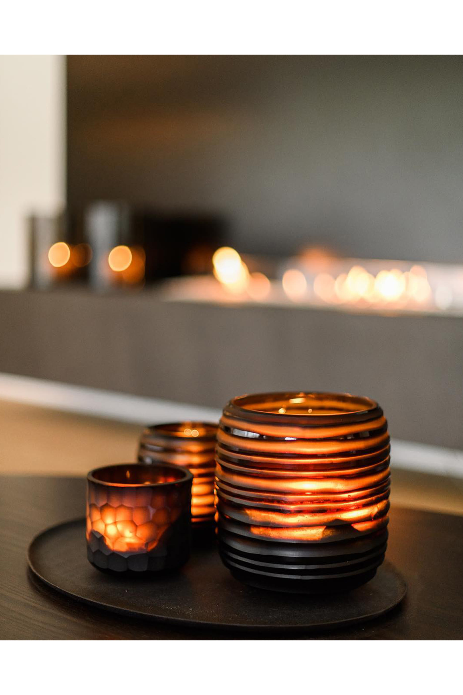 شمعة زنزبار S بنقشات دائرية