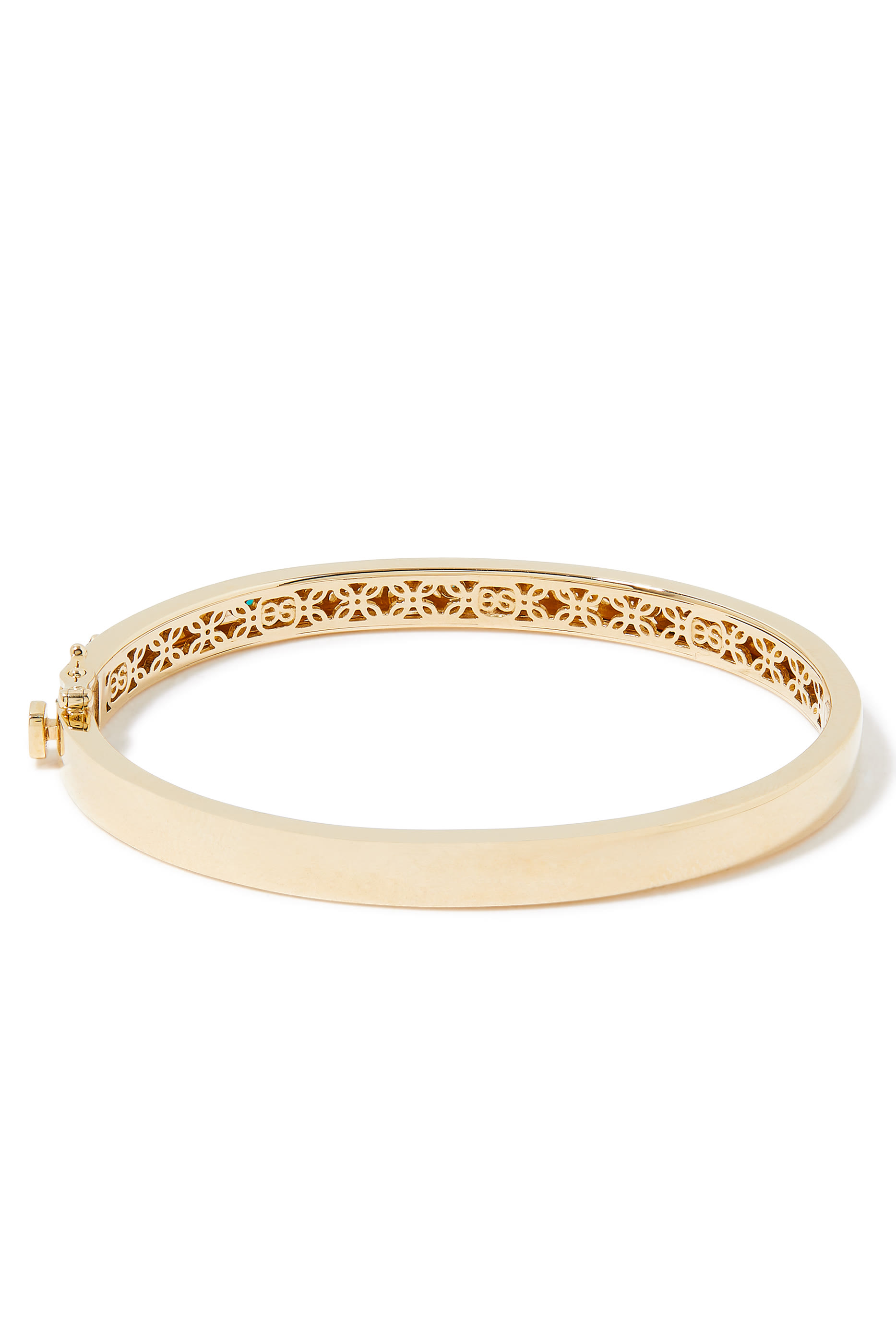 سوار بحلي متعددة على شكل عين حسود مرصعة بماس وفيروز، ذهب أصفر عيار 14