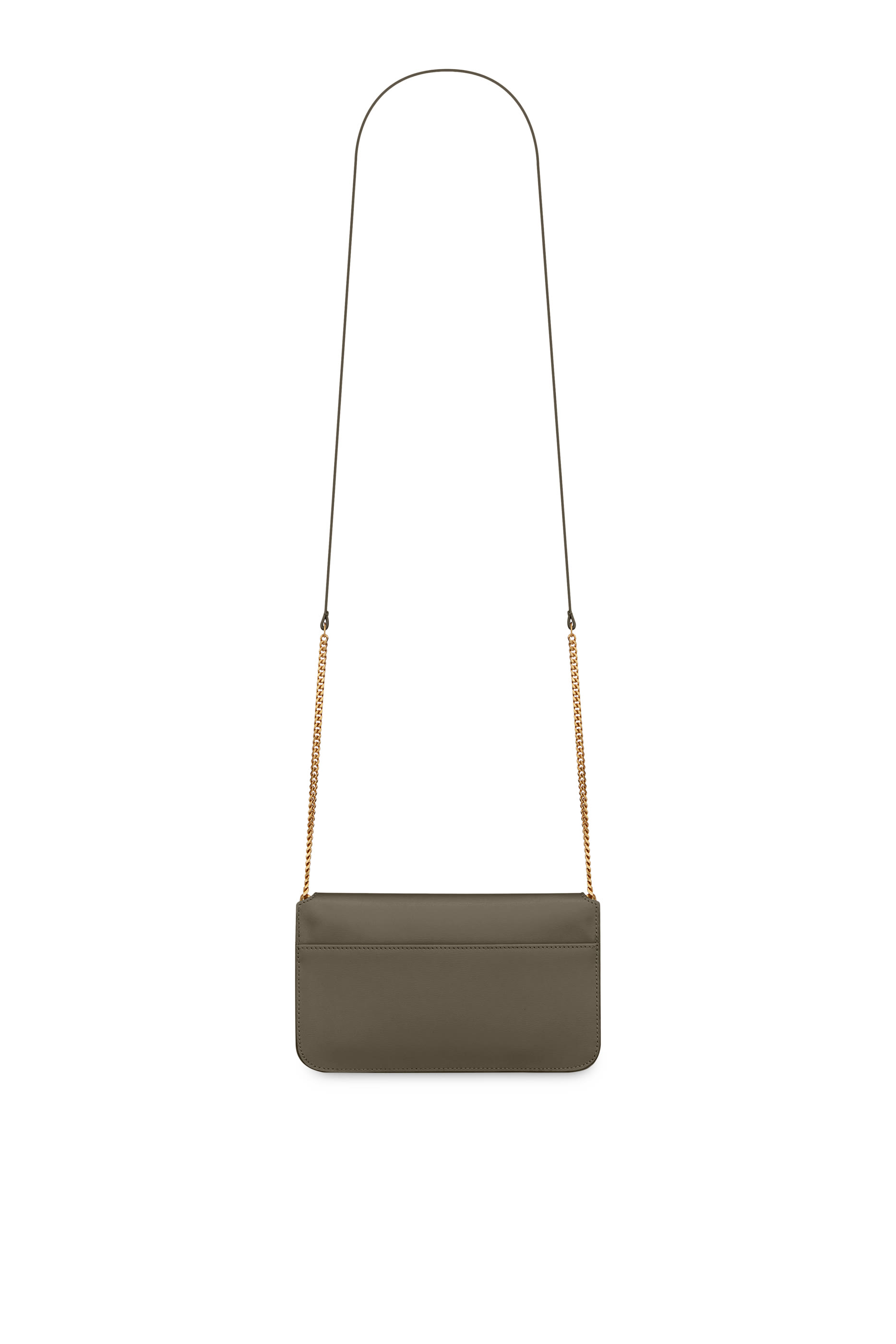 حافظة هاتف جلد ناعم بشعار الماركة مع حمالة