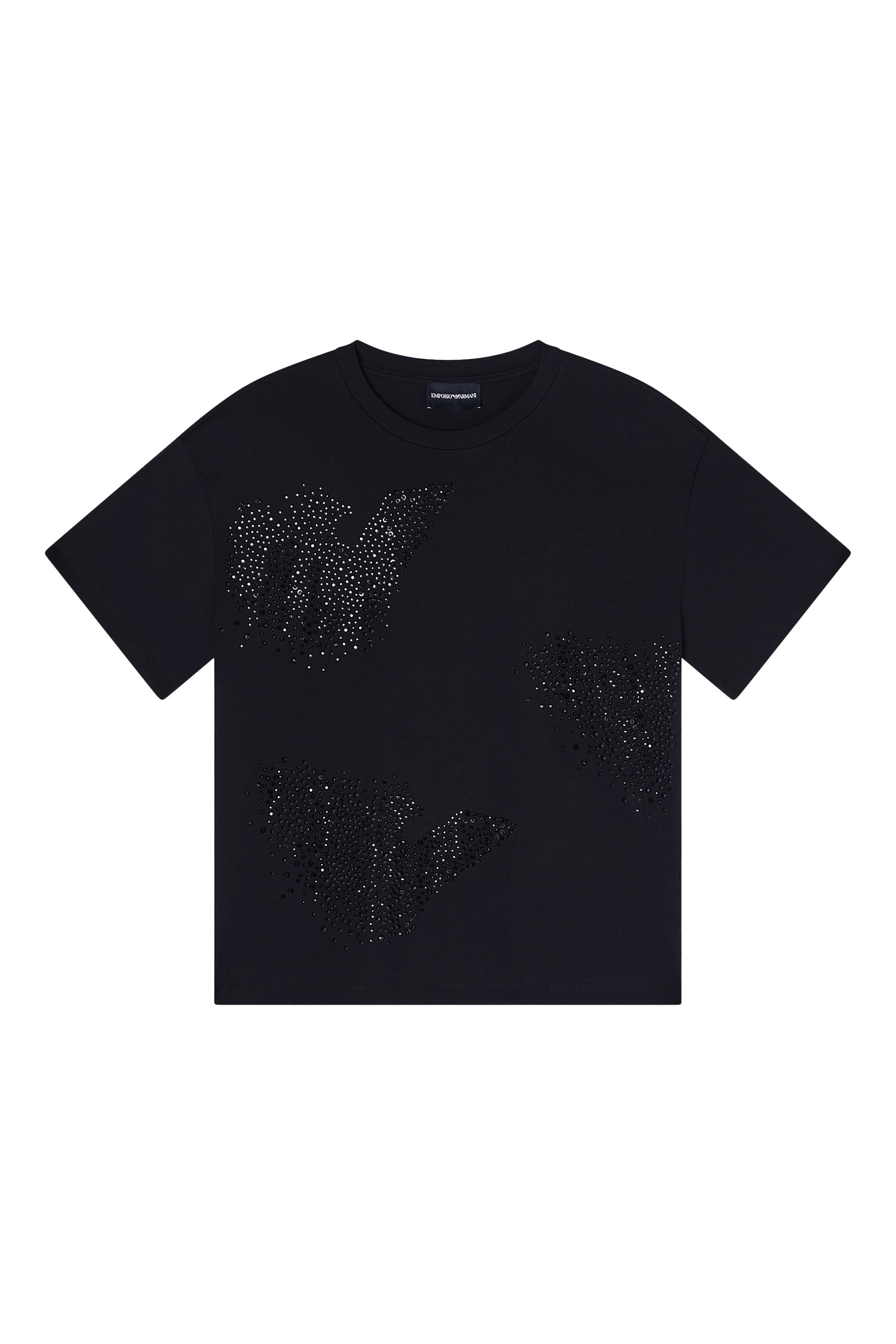 Rhinestone Eagle Logo Jersey T-Shirt