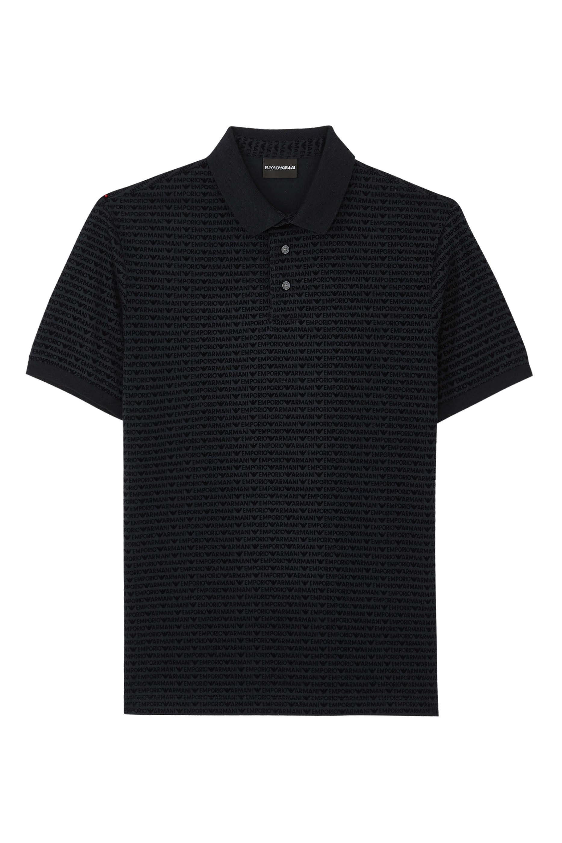 قميص بشعار الماركة بارز الملمس بالكامل