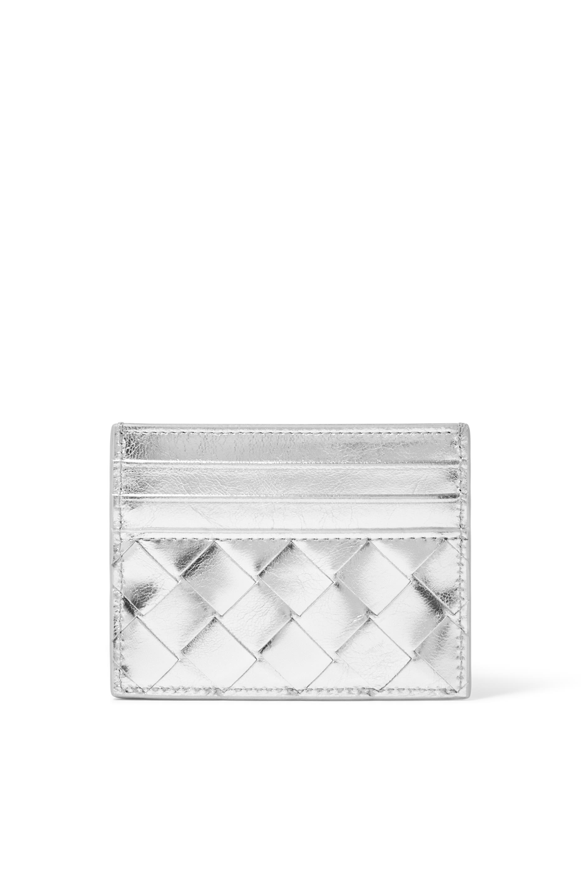 حافظة بطاقات جلد مجدول