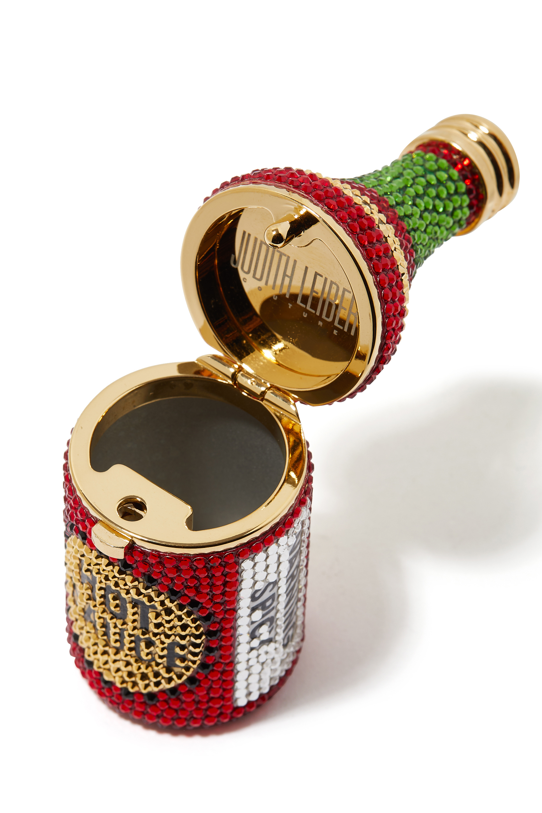 علبة حبوب دواء بتصميم زجاجة صلصة حارة