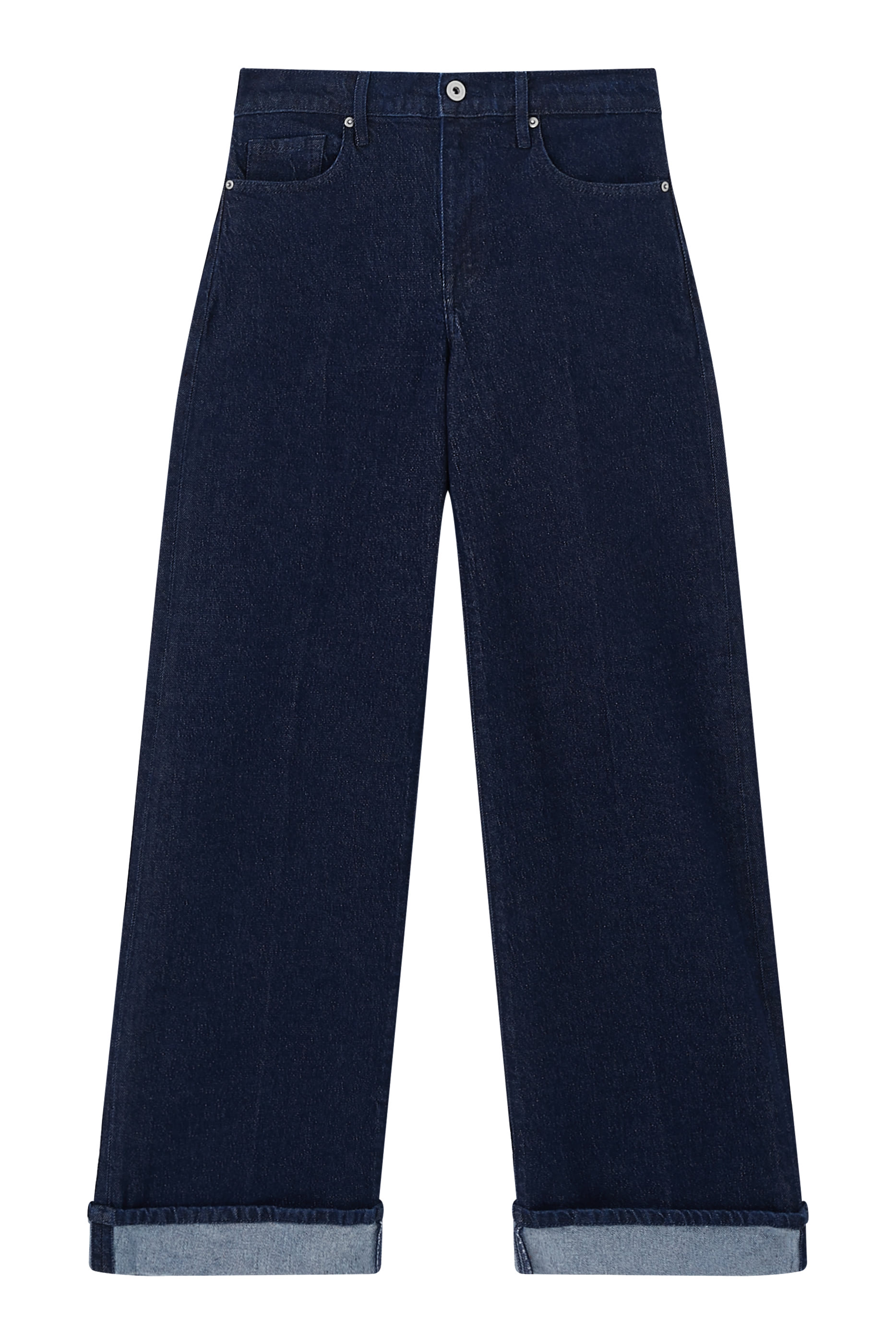 بنطال جينز بقصة ساق واسعة