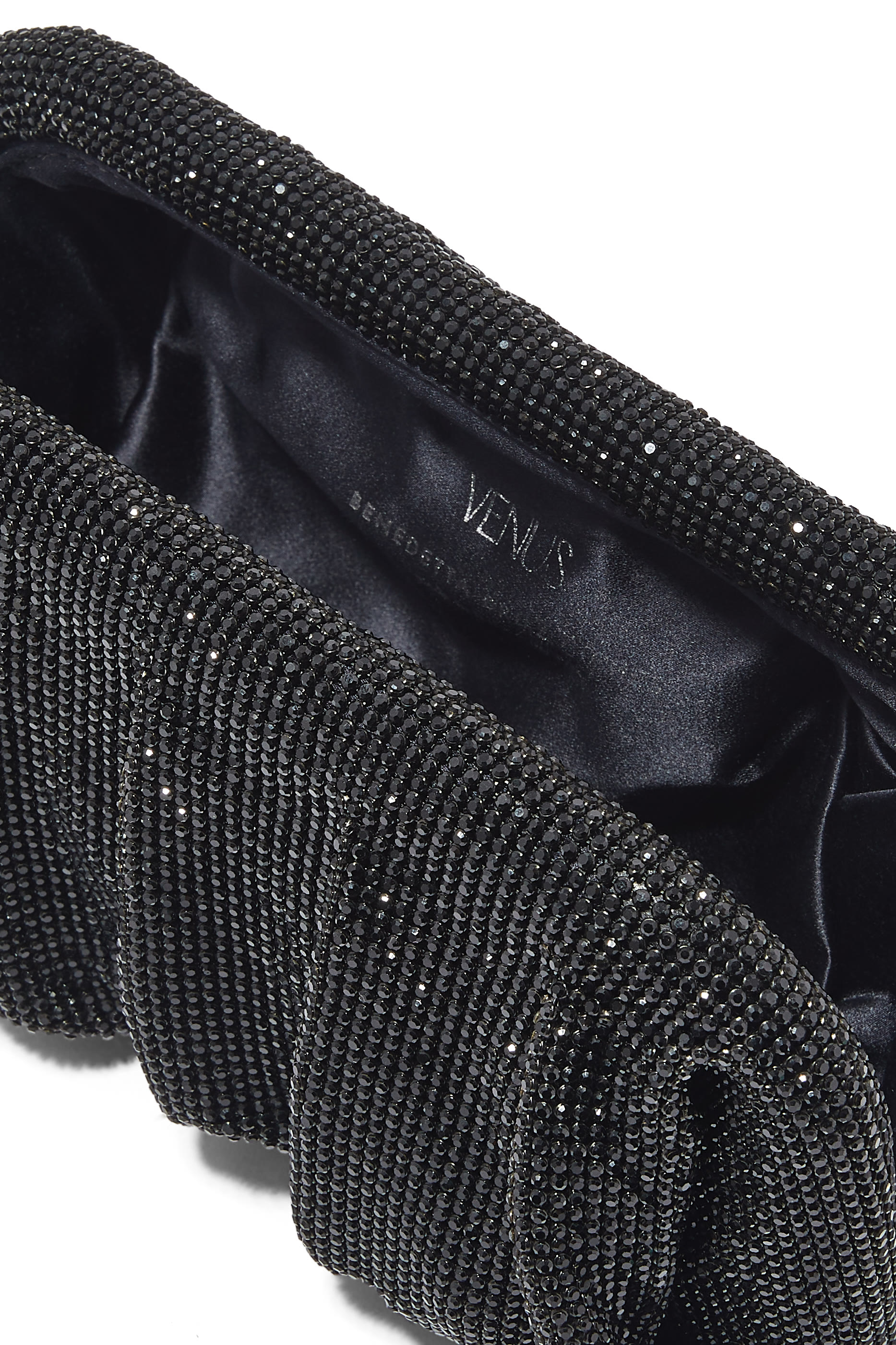 كلاتش فينوس لا جراند قماش شبكي مرصع بأحجار الراين