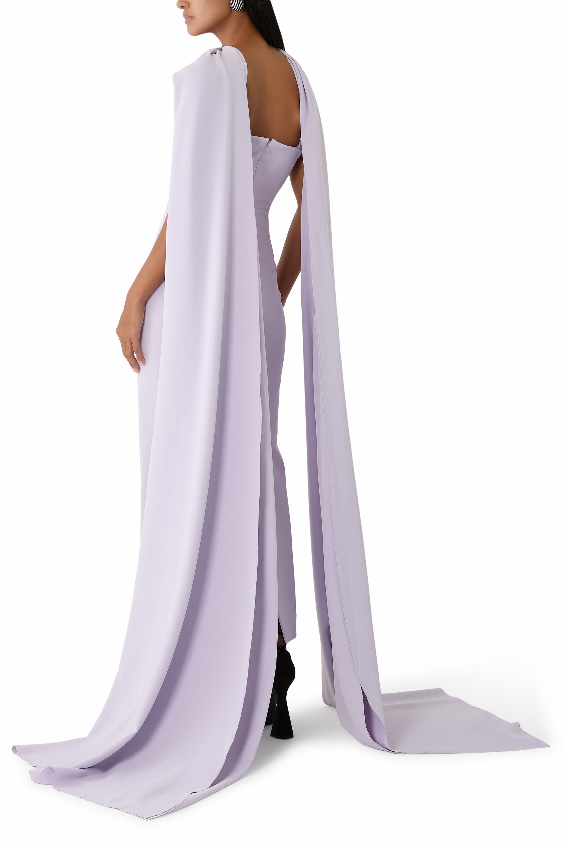 فستان مارتين بطول فوق الكاحل بوشاح