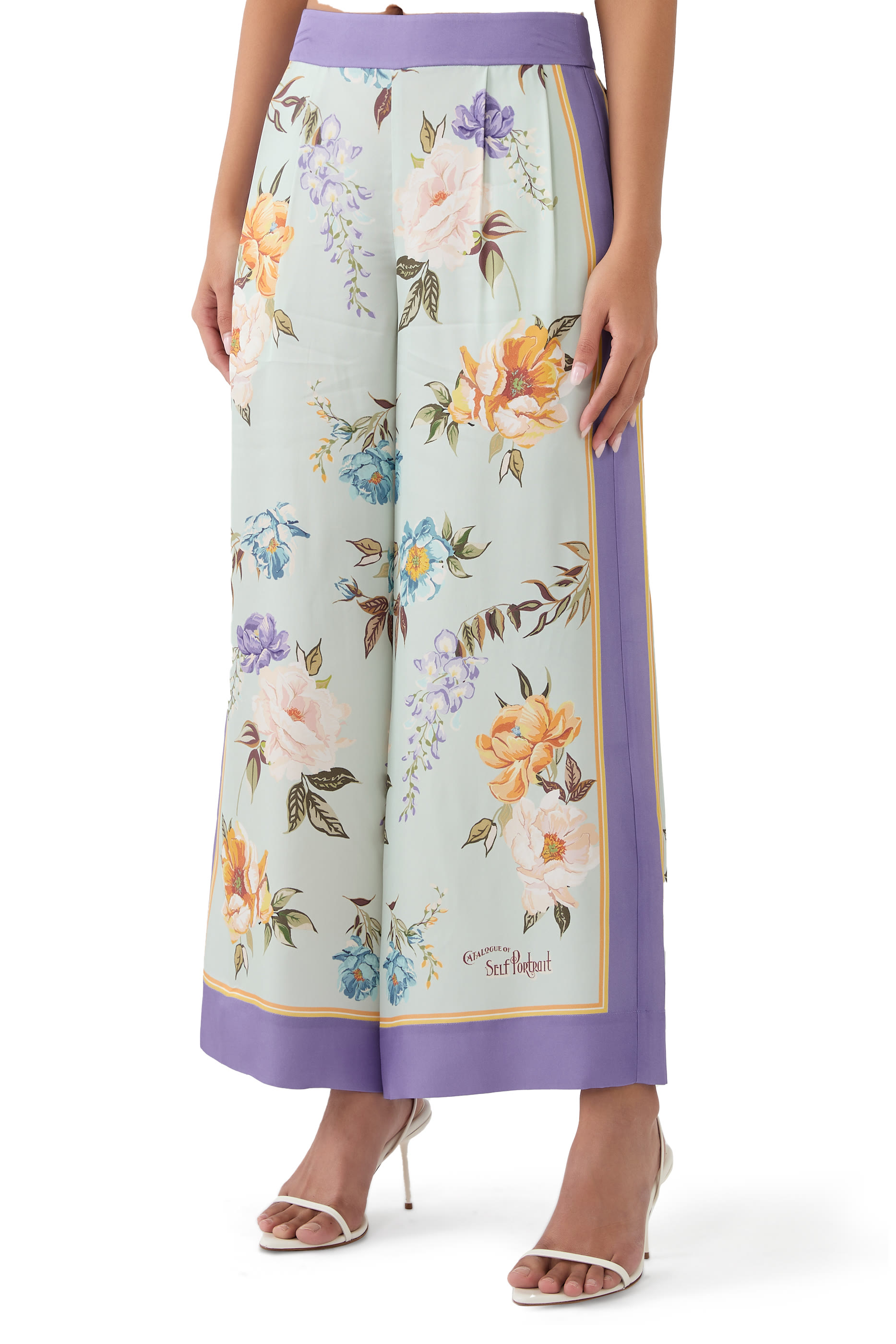 بنطال فيسكوز بنقشة زهور