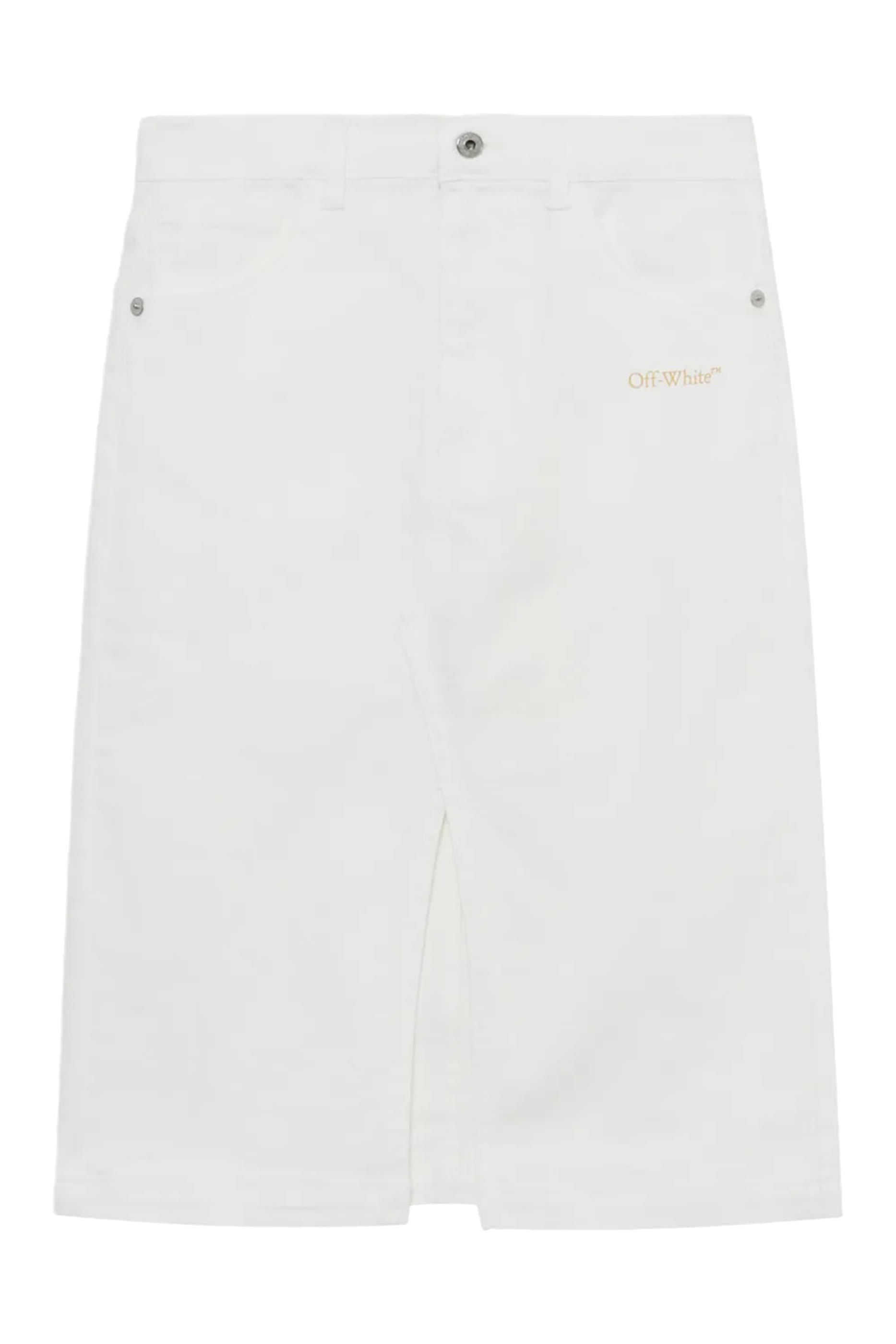 تنورة دنيم بشعار الماركة للأطفال