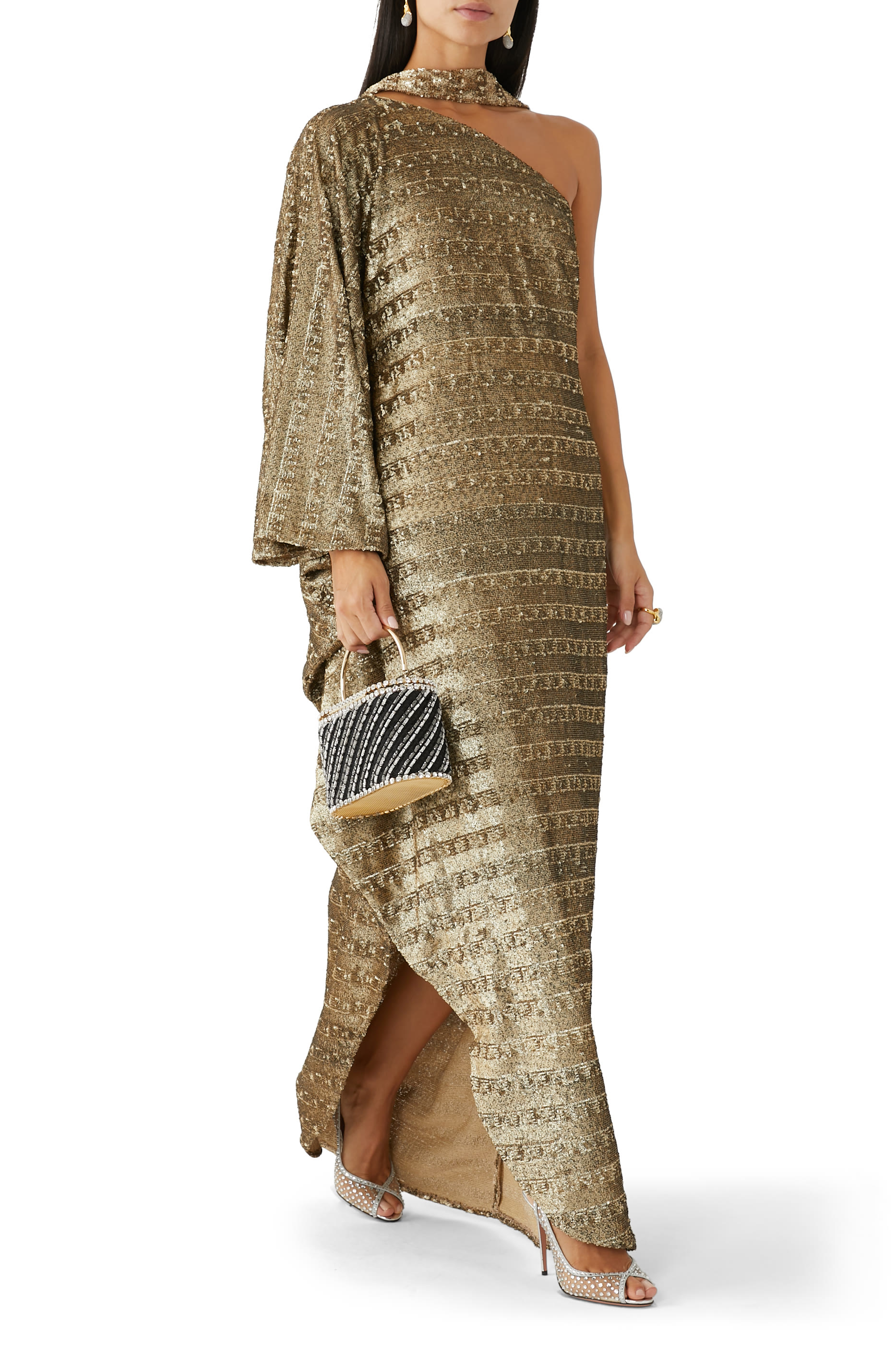 فستان اوبود بلون ذهبي