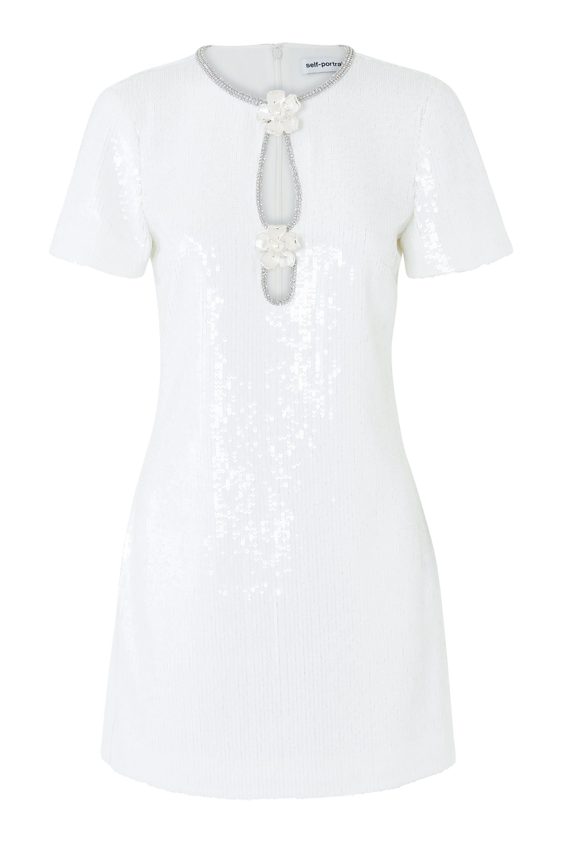 فستان قصير مطرز بالترتر