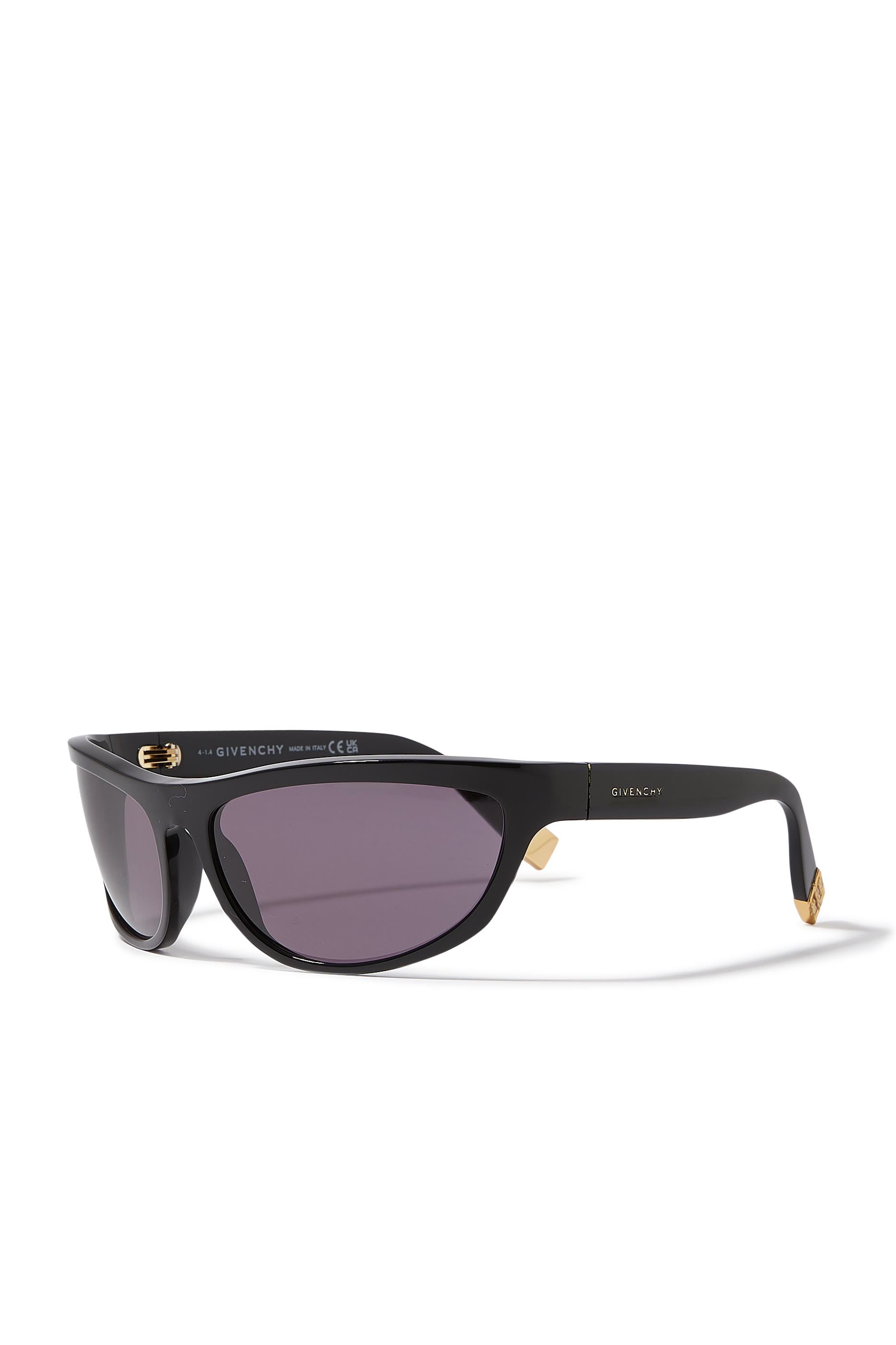 نظارة شمسية بشعار الماركة وتصميم ملفوف