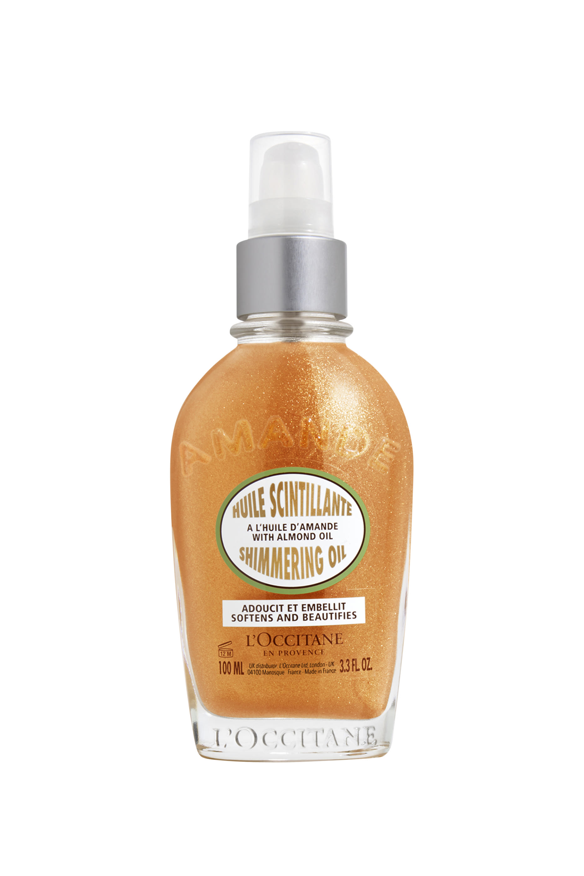 زيت الجسم اللامع باللوز