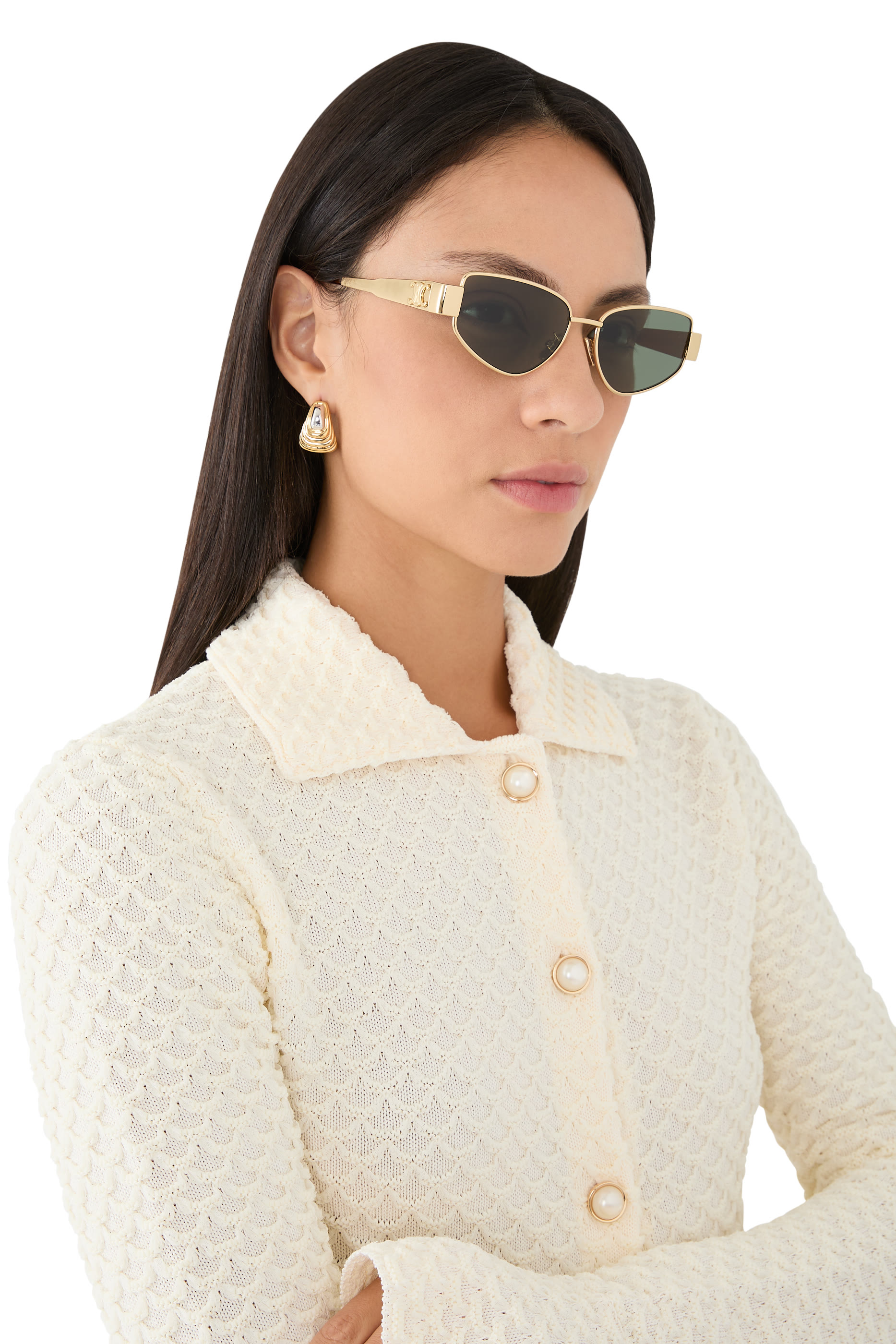 نظارة شمسية 04 بشعار الماركة معدن