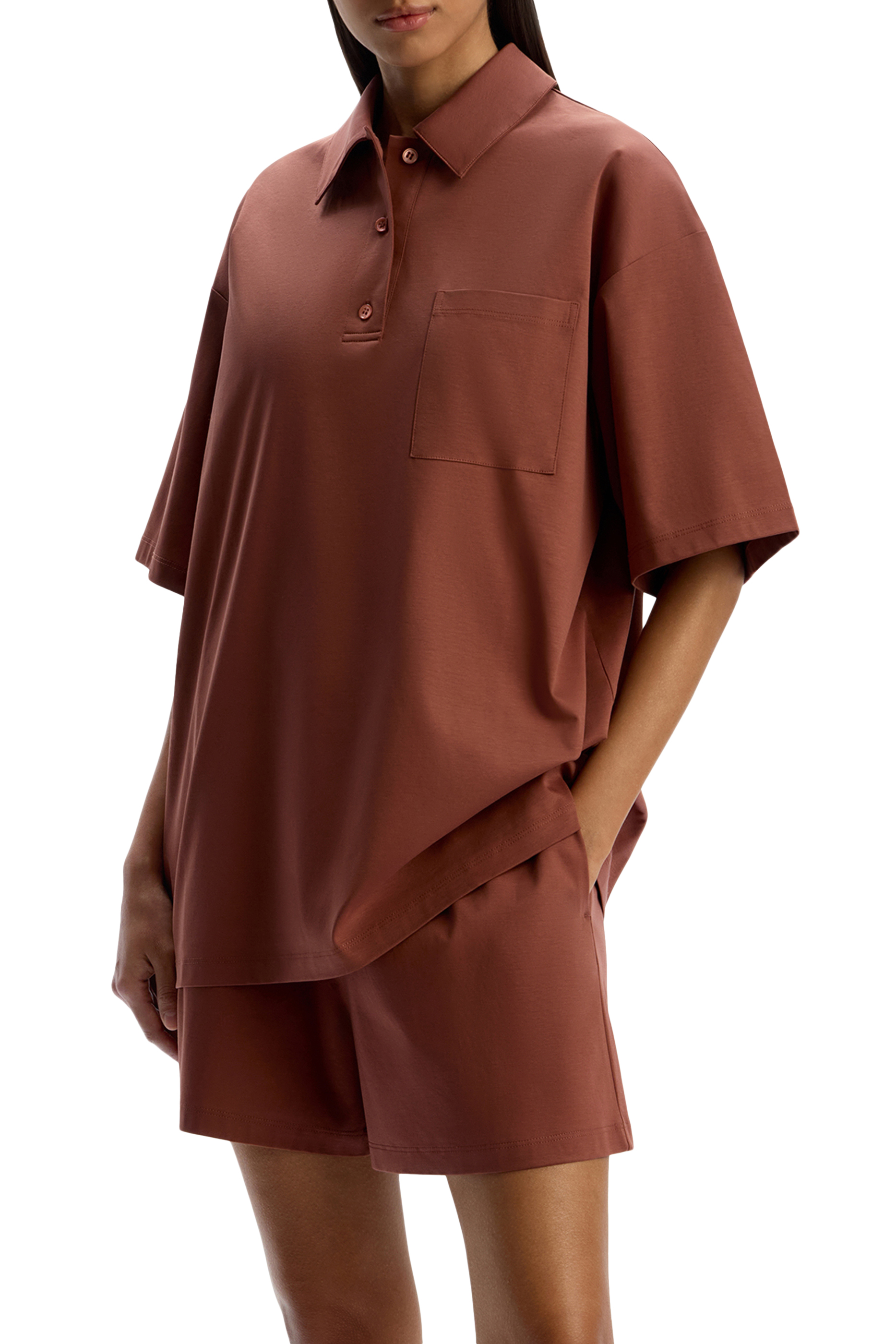 قميص بولو قطن ممرسر