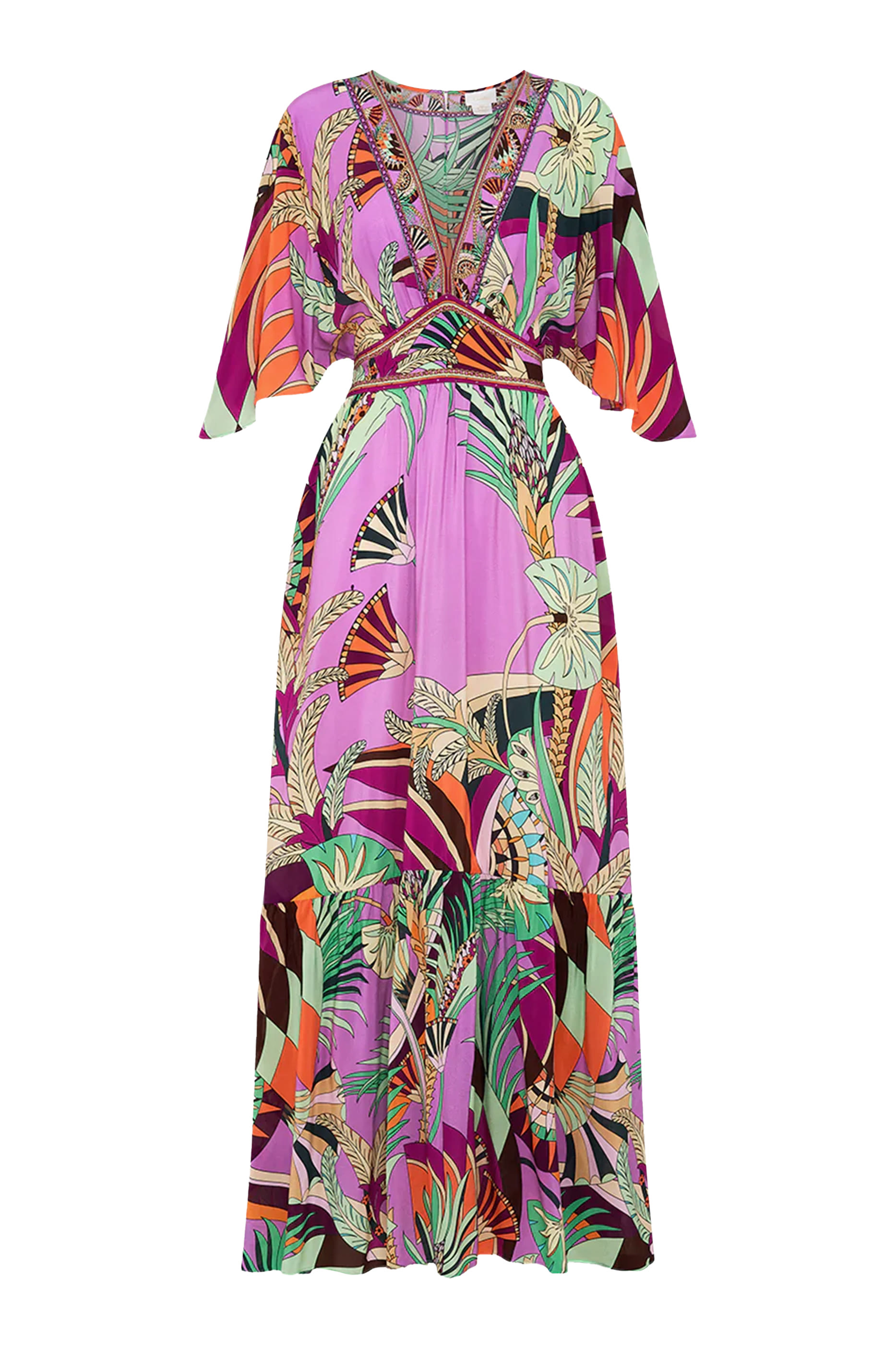 فستان مخصر بحواف كشكش