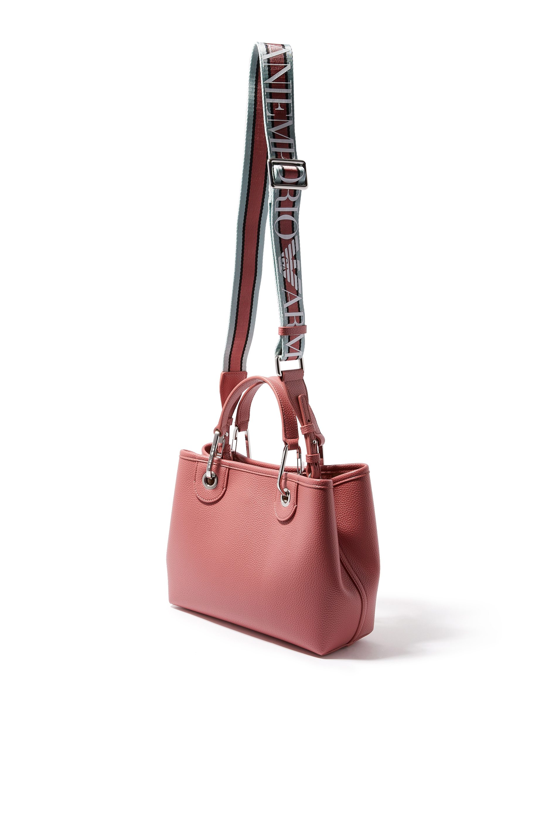 حقيبة صغيرة بطبعات بارزة بشعار الماركة