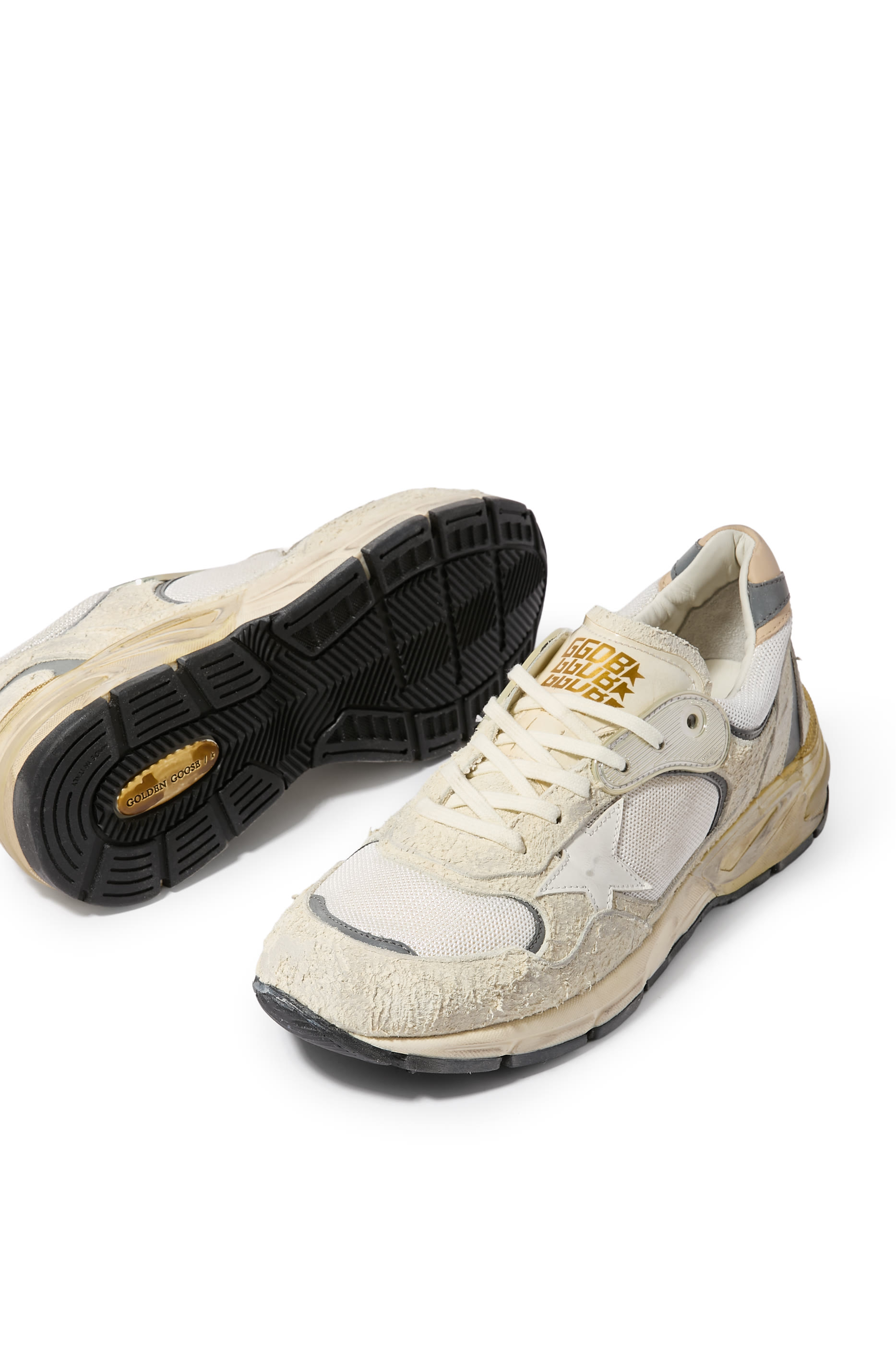 سنيكرز وومنز داد ستار مزين برقعة النجمة بشريط عند الكعب قماش شبكي وشمواه 