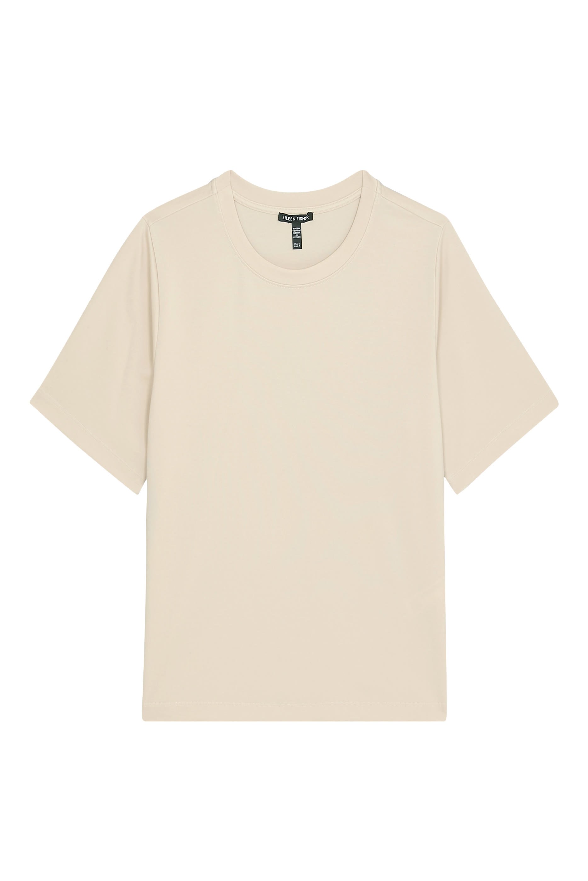 تيشيرت بياقة ضيقة بونتي خفيف الوزن