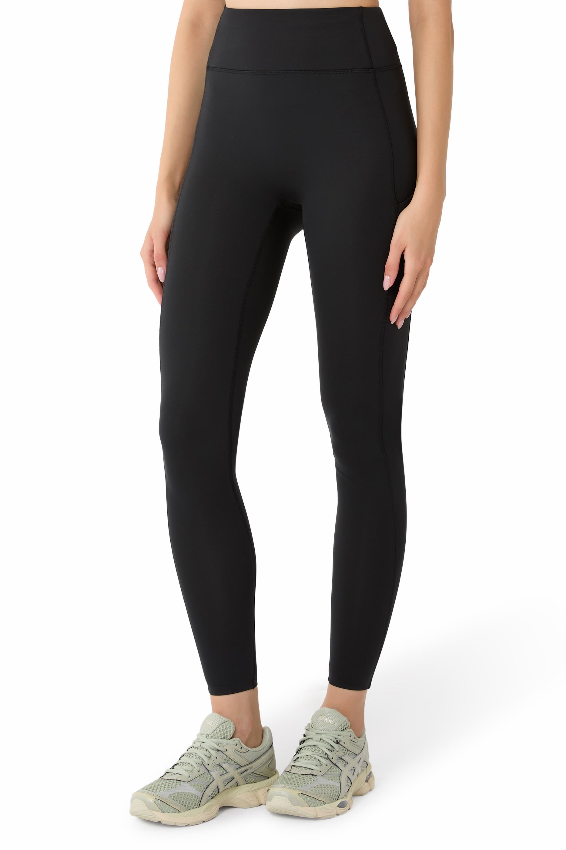 لغينغز بخصر مرتفع قماش ناعم