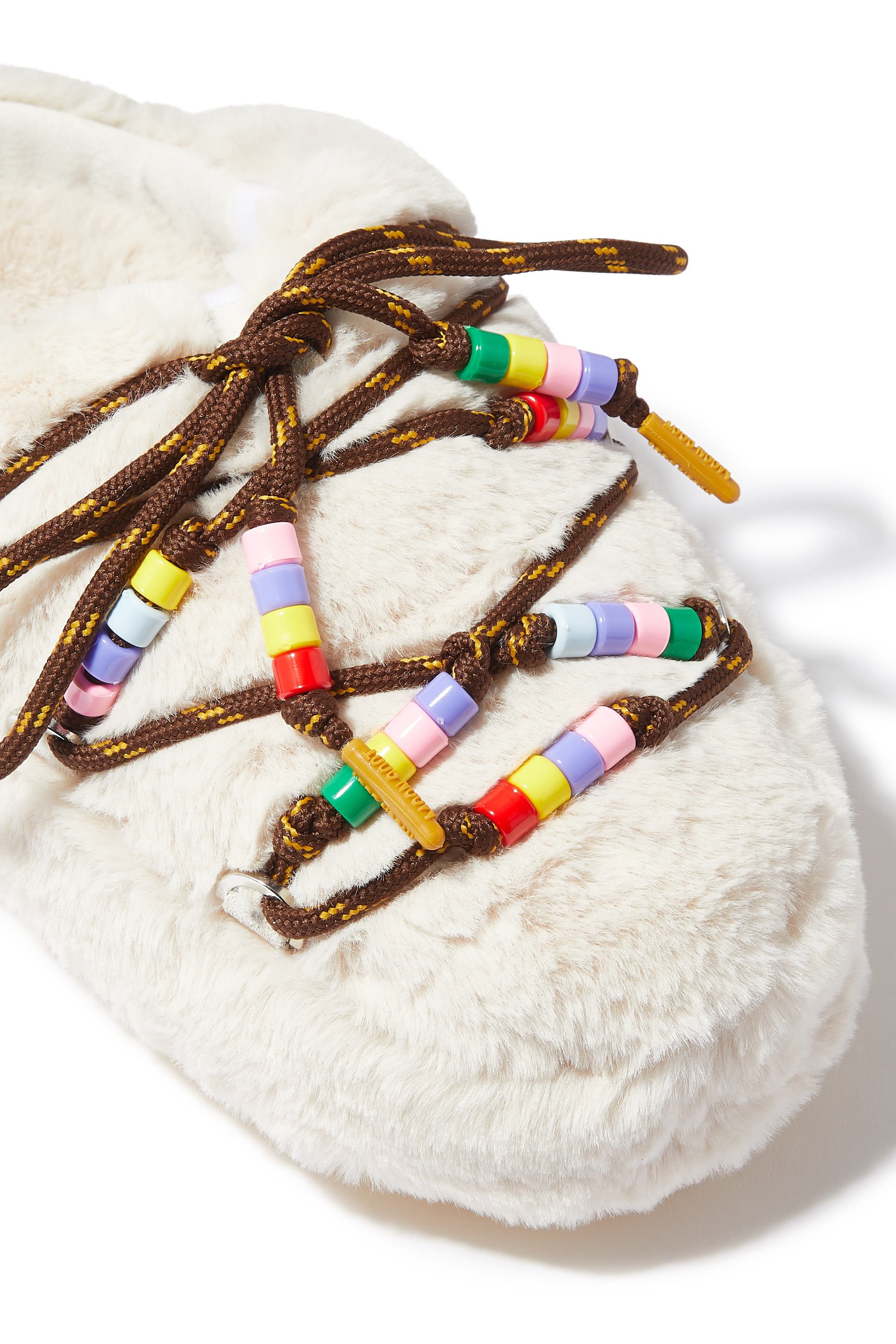 Faux Fur Beads Slippers