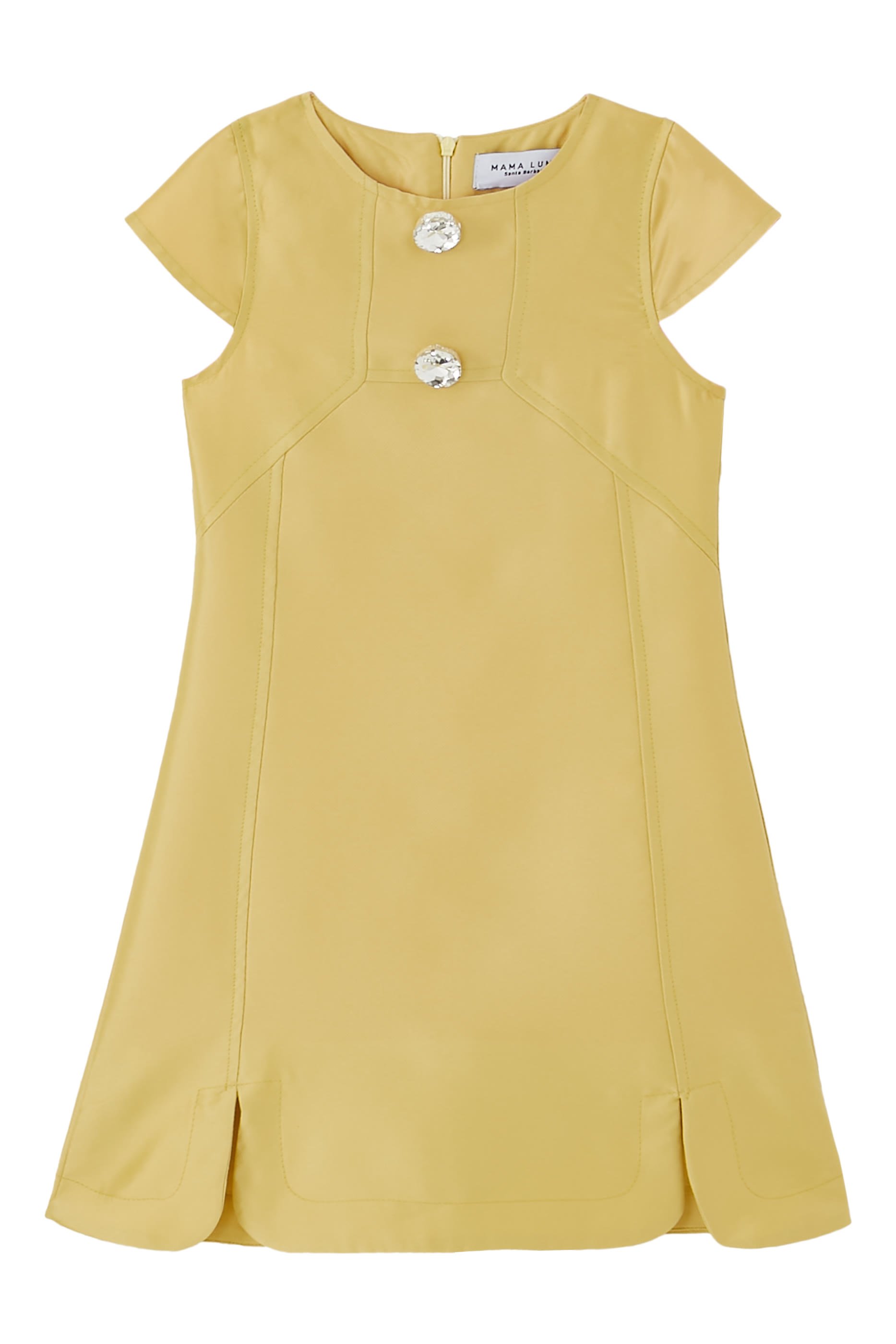 فستان بأزرار كريستالية للأطفال