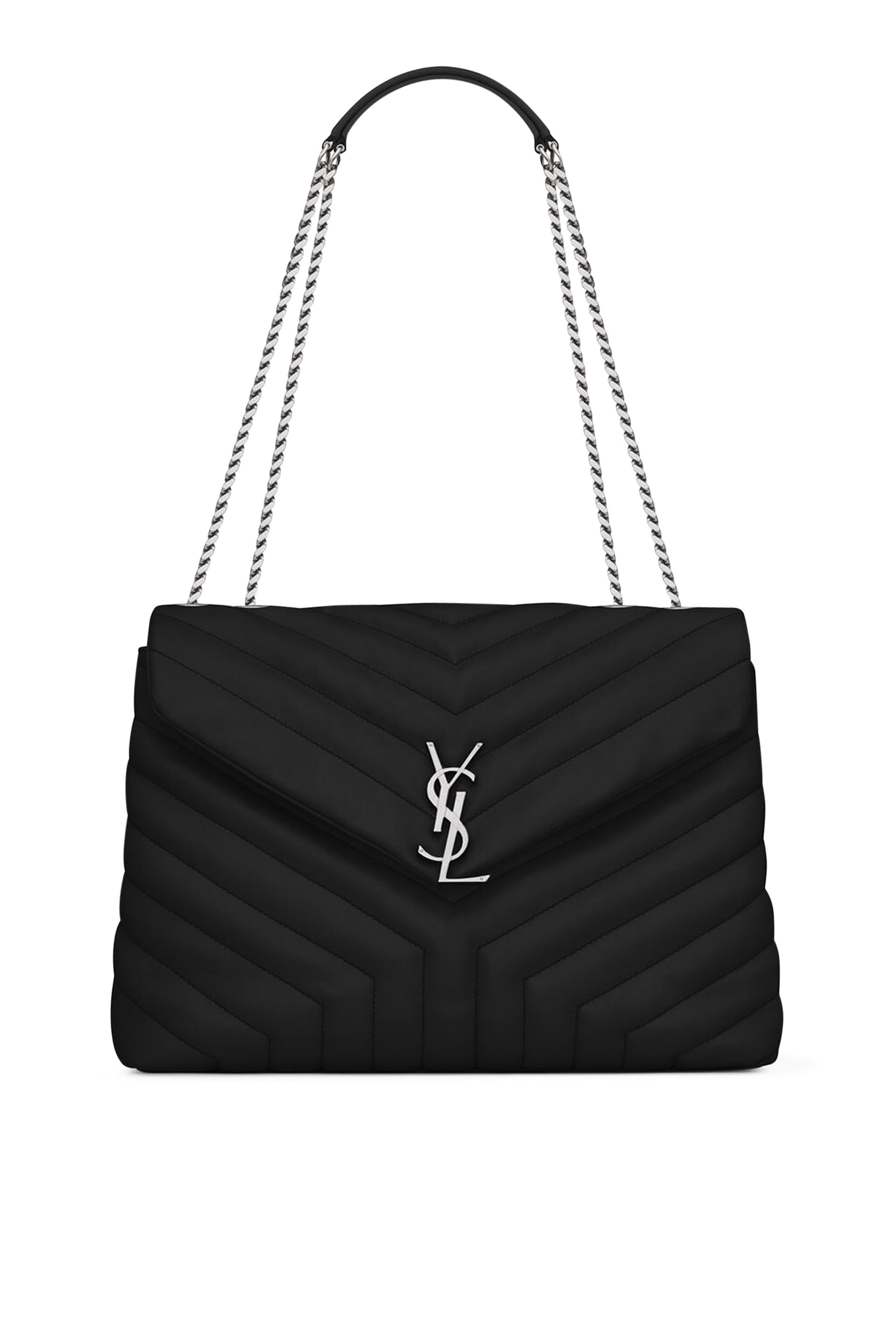 حقيبة لولو متوسطة جلد مبطن بتصميم Y