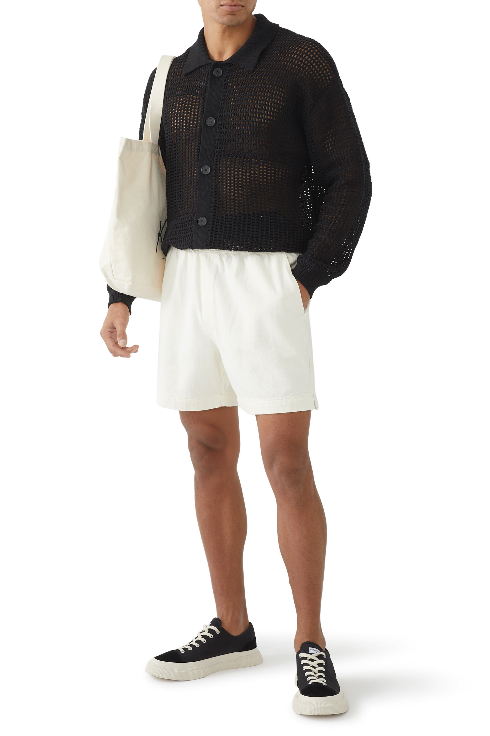 قميص كروشيه بلون مماثل