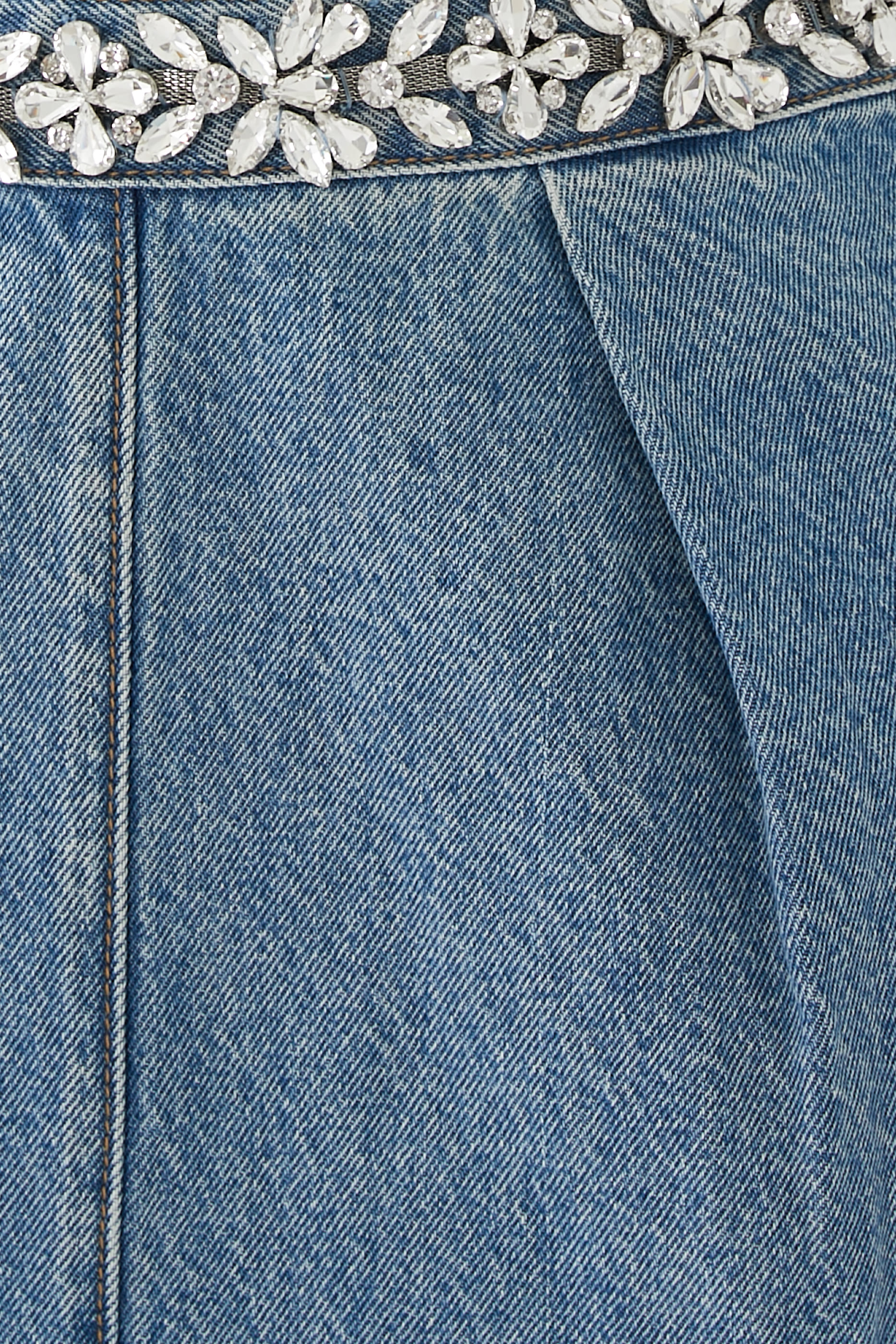 تنورة كراش دنيم مطرزة