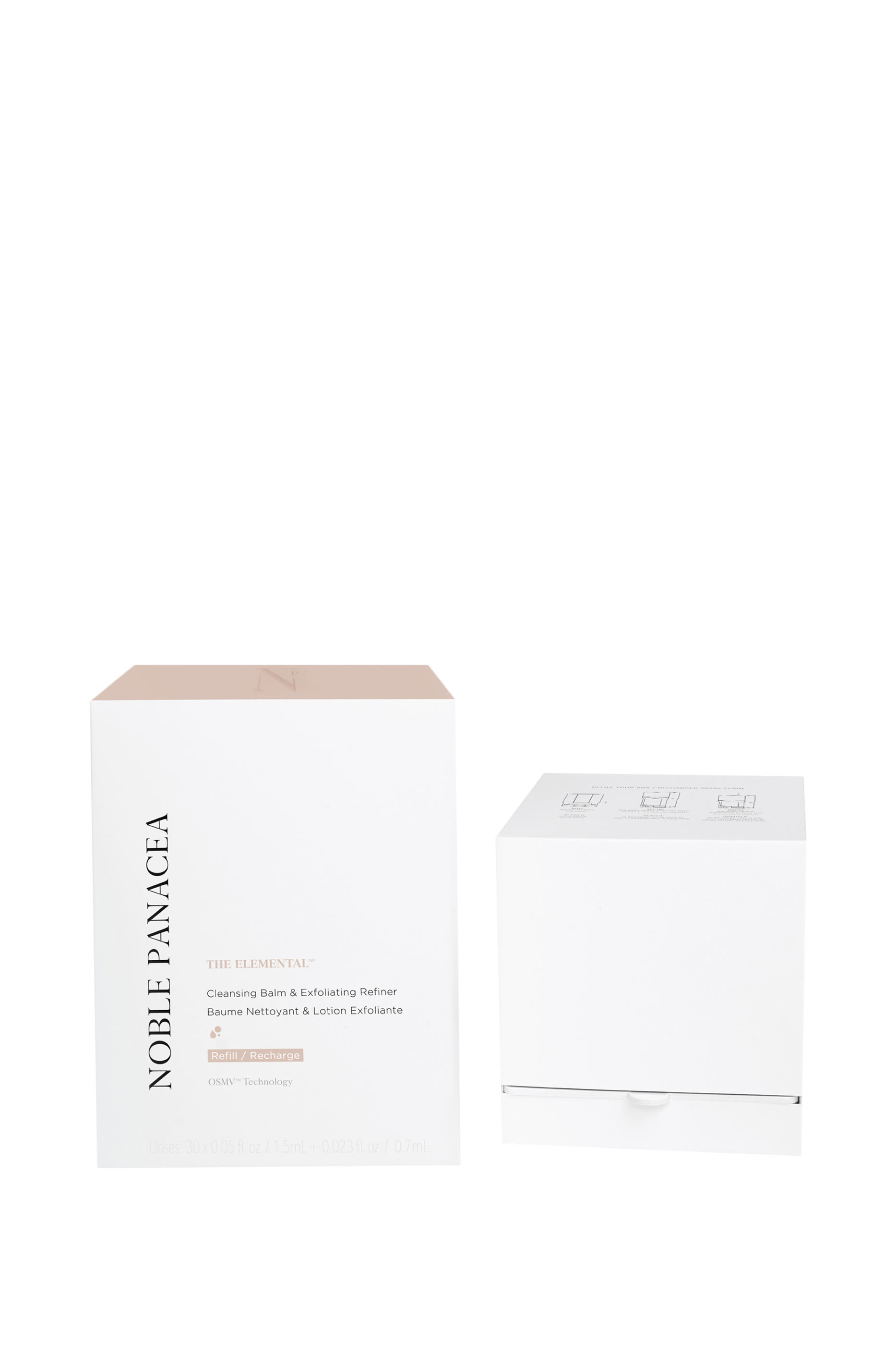 عبوة إعادة ملء غسول لترطيب البشرة وتقشيرها