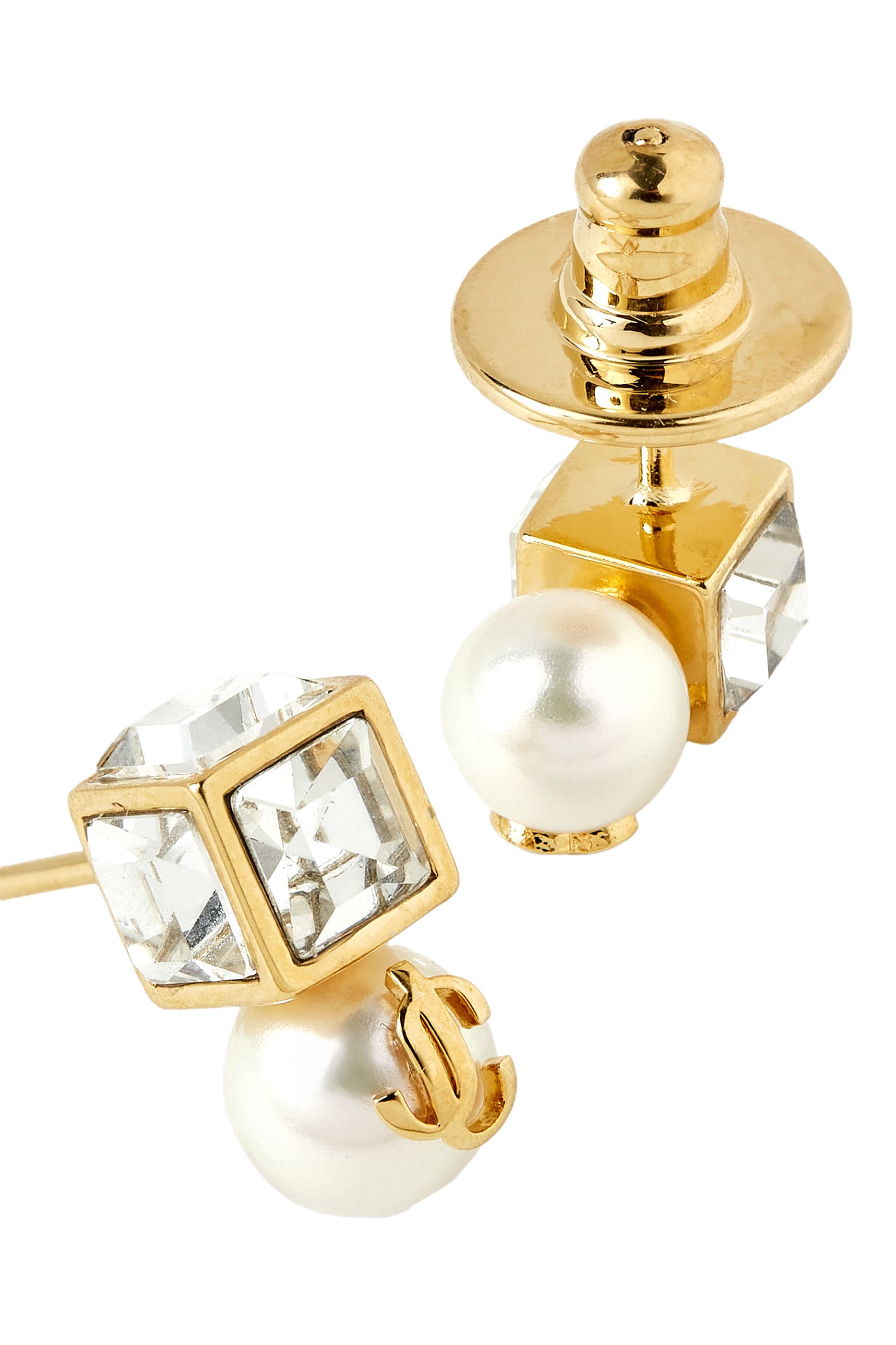 أقراط بتصميم كعب مزينة بلؤلؤ