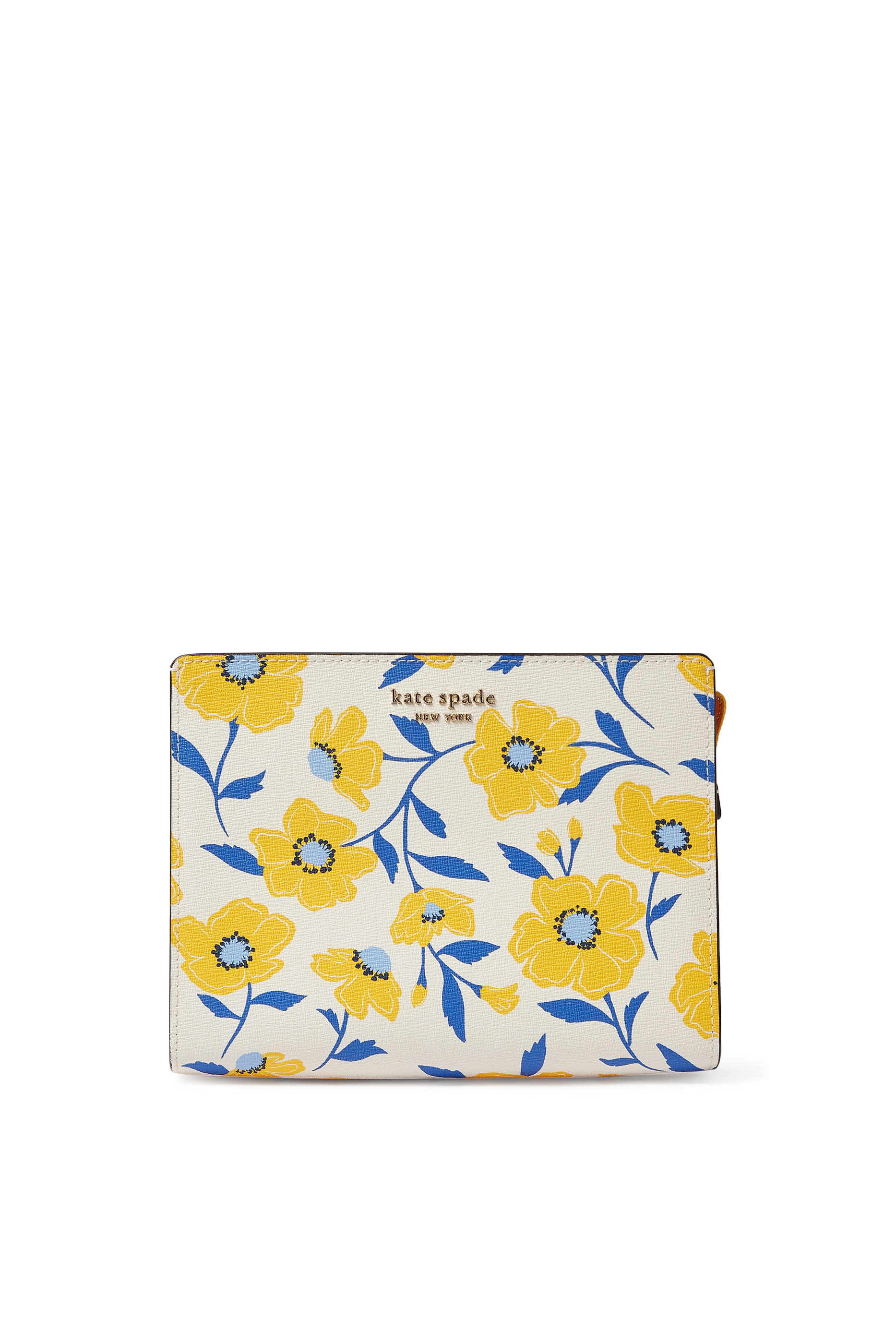 حافظة بطاقات مورغان سن شاين بنقشة زهور وحمالة معصم