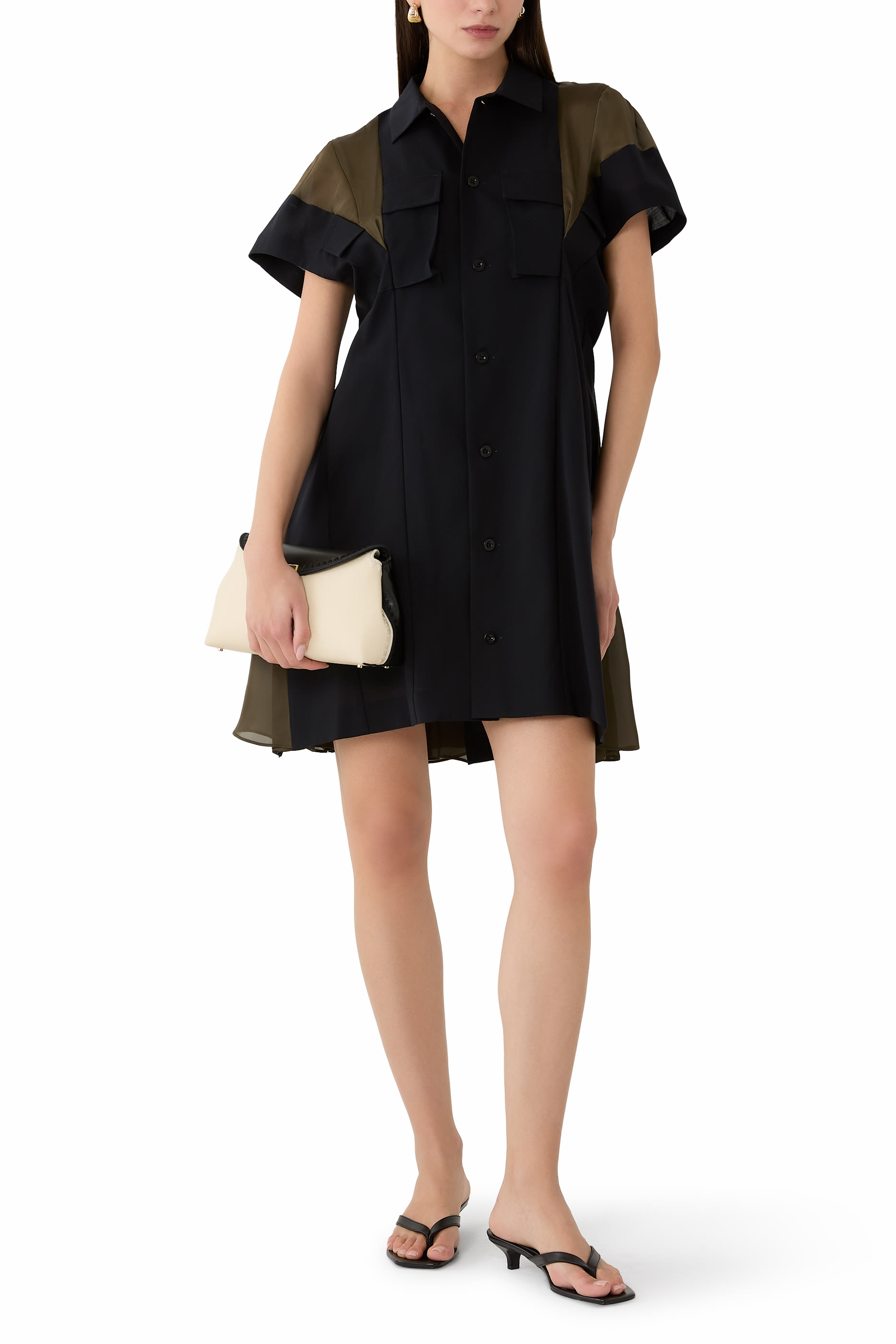 فستان بدلة بجيوب باقسام