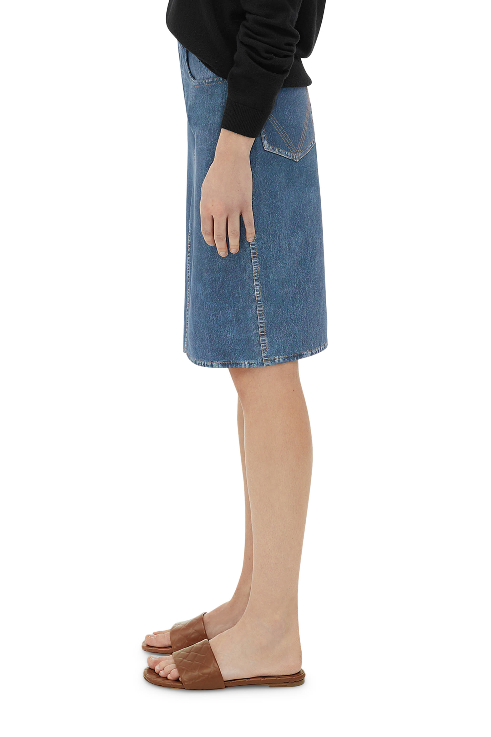 حذاء ايمي مفتوح من الخلف بكعب مسطح جلد